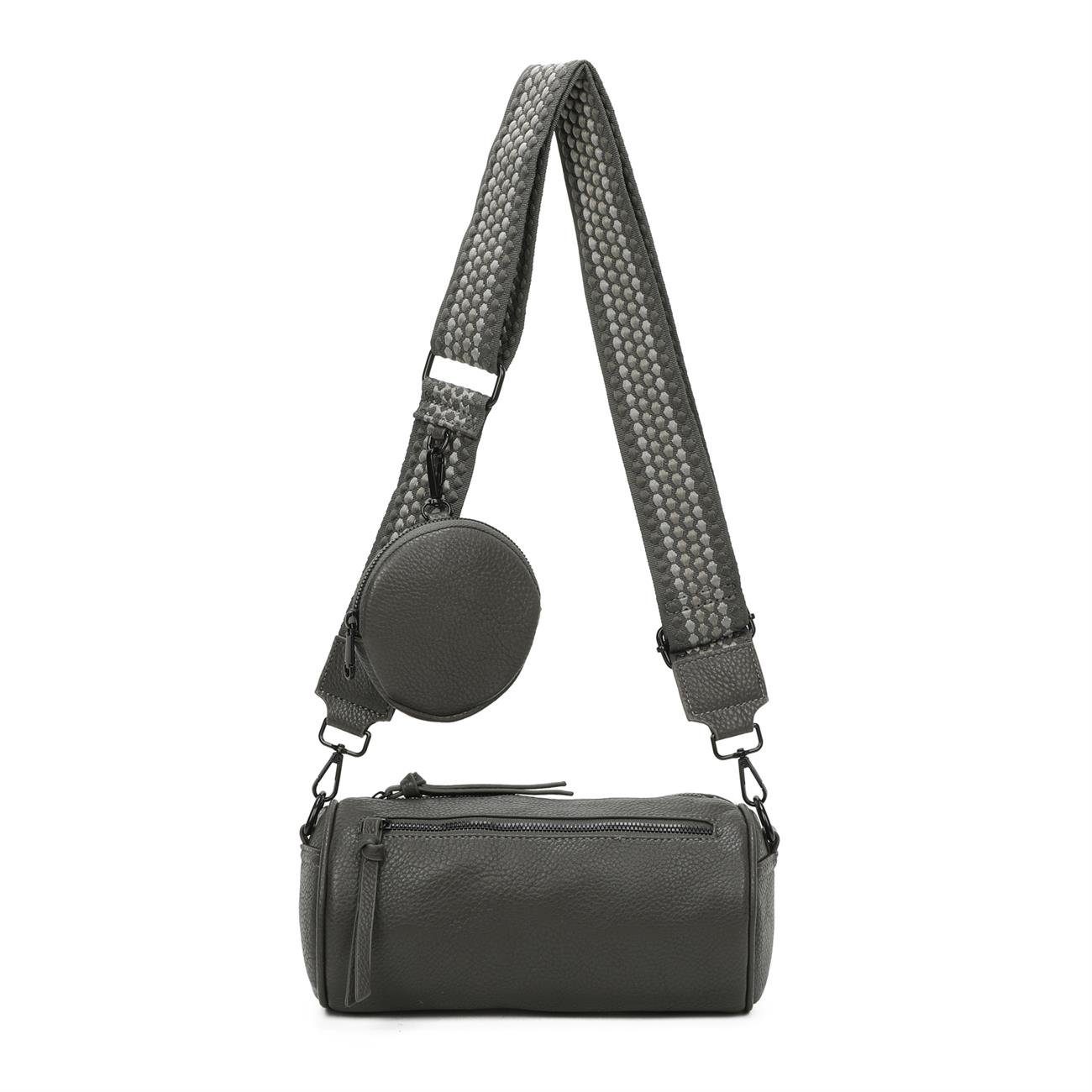 Gürteltasche Damen Zylinder Crossbody Tasche Umhängetasche Vintage Bodybag