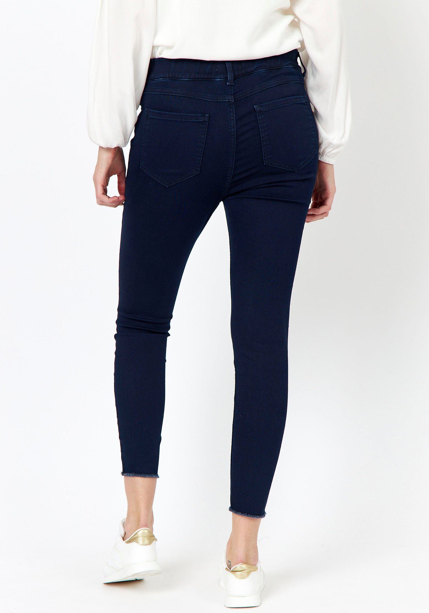 7/8-Jeggings mit navy offener soyaconcept Saumkante SC-NADIRA1