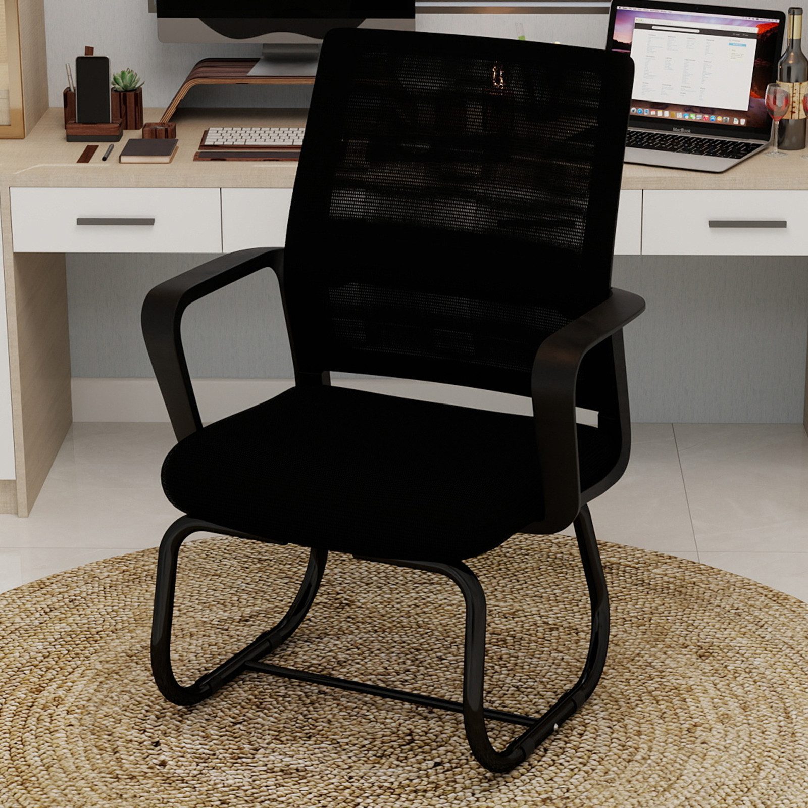 i@home Bürostuhl Minimalistischer, moderner Stuhl, Metallgestell, für Zuhause&Büro, in verschiedenen Farben erhältlich