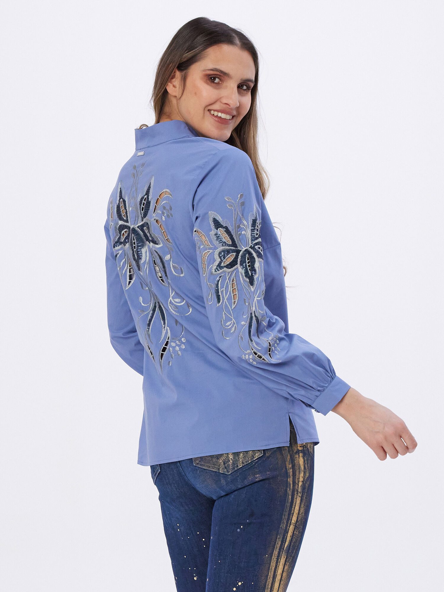 Sarah Kern Blusenshirt Hemd Figurbetont mit günstig online kaufen