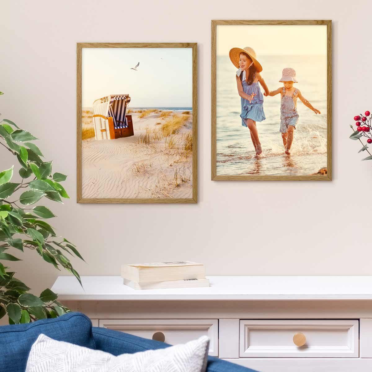 PHOTOLINI Bilderrahmen 2er Set Massivholz-Rahmen Modern günstig online kaufen