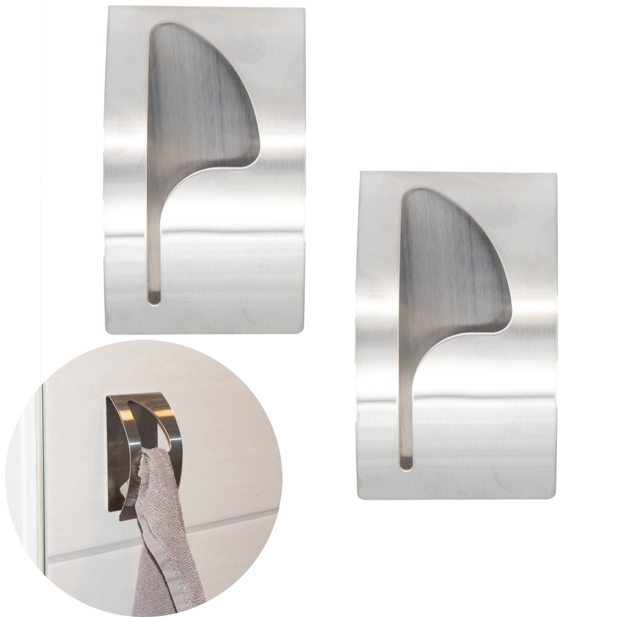 BENSON Handtuchhaken 2 Handtuchhalter Handtuchhaken Klebehaken, Handtuchkle günstig online kaufen