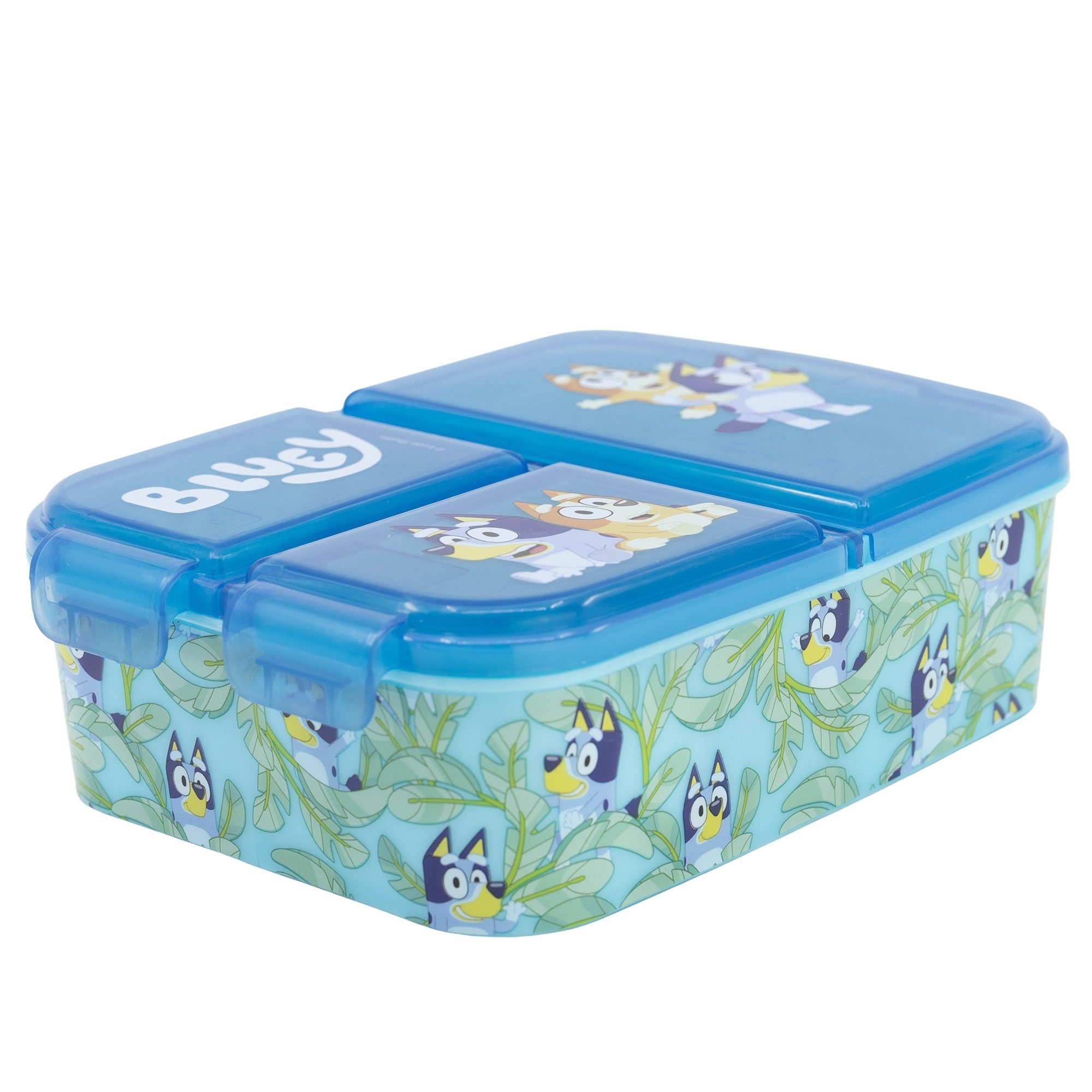 Bluey Lunchbox Bluey Bingo Kinder 4 teiliges Set Brotdose Trinkflasche Besteck, (2-tlg., Spar-Set), 410 ml – Bild 5 von 5