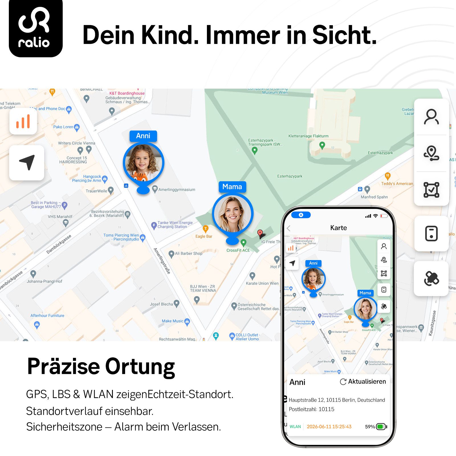 Ralio R5 Plus 4G Smartwatch Kinder, Kinderuhr mit gebogenes Ultra-HD-Display Smartwatch (gebogenes Ultra-HD-Display cm/1.7 Zoll) 3 Tage Akkulaufzeit, GPS-Ortung, Kinderuhr mit HD-Videoanrufen, Schulmodus, SOS, Familien-Gruppenchat und mehr, Zwei Armbänder