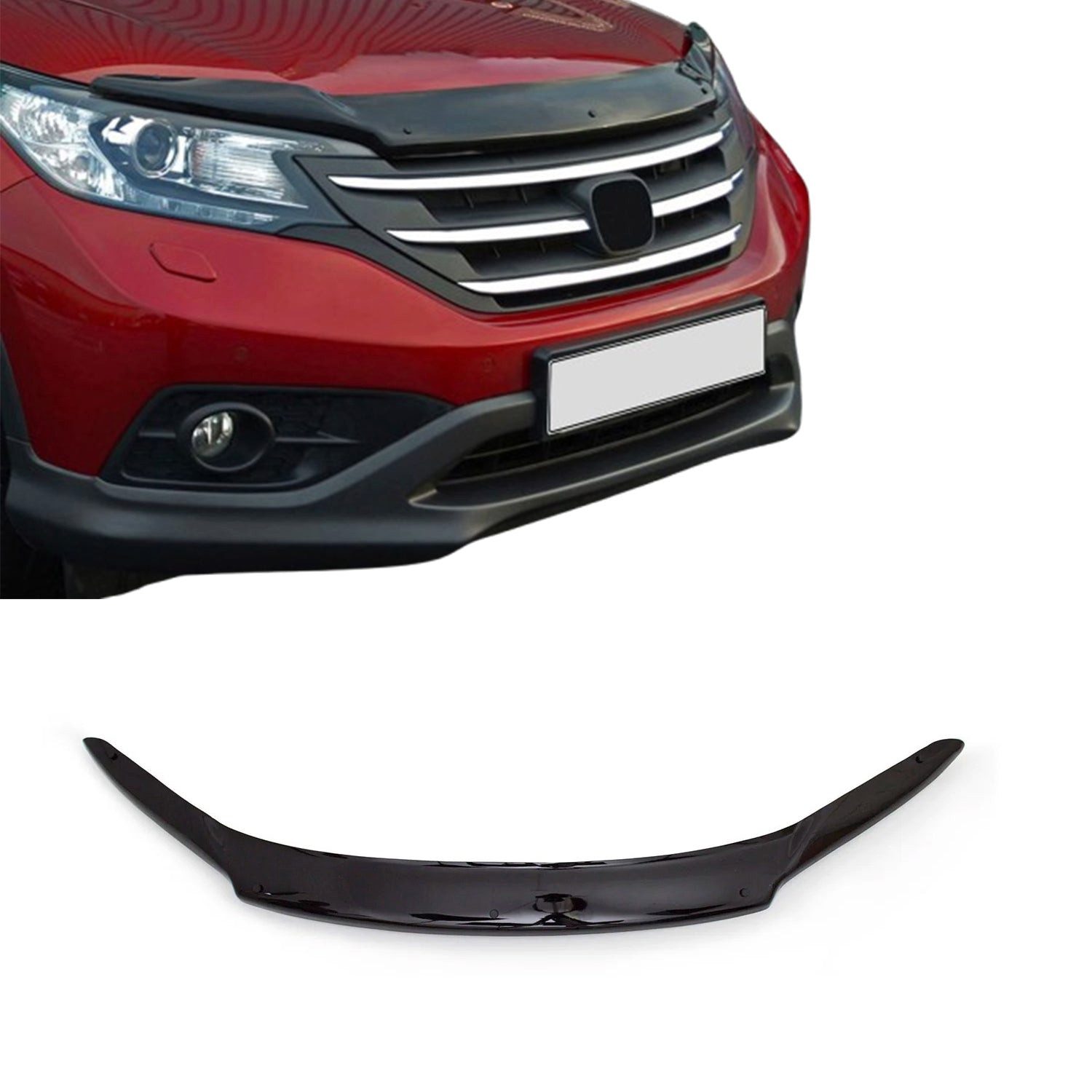 OMAC Autosonnenschutz Motorhaube Deflektor Steinschlagschutz für Honda CR-V 2012-2020 Dunkel, 47 x 10 cm, (1-St), Luftabweiser, Abweiser, Schneeschutz, Langlebig,Einfache Montage
