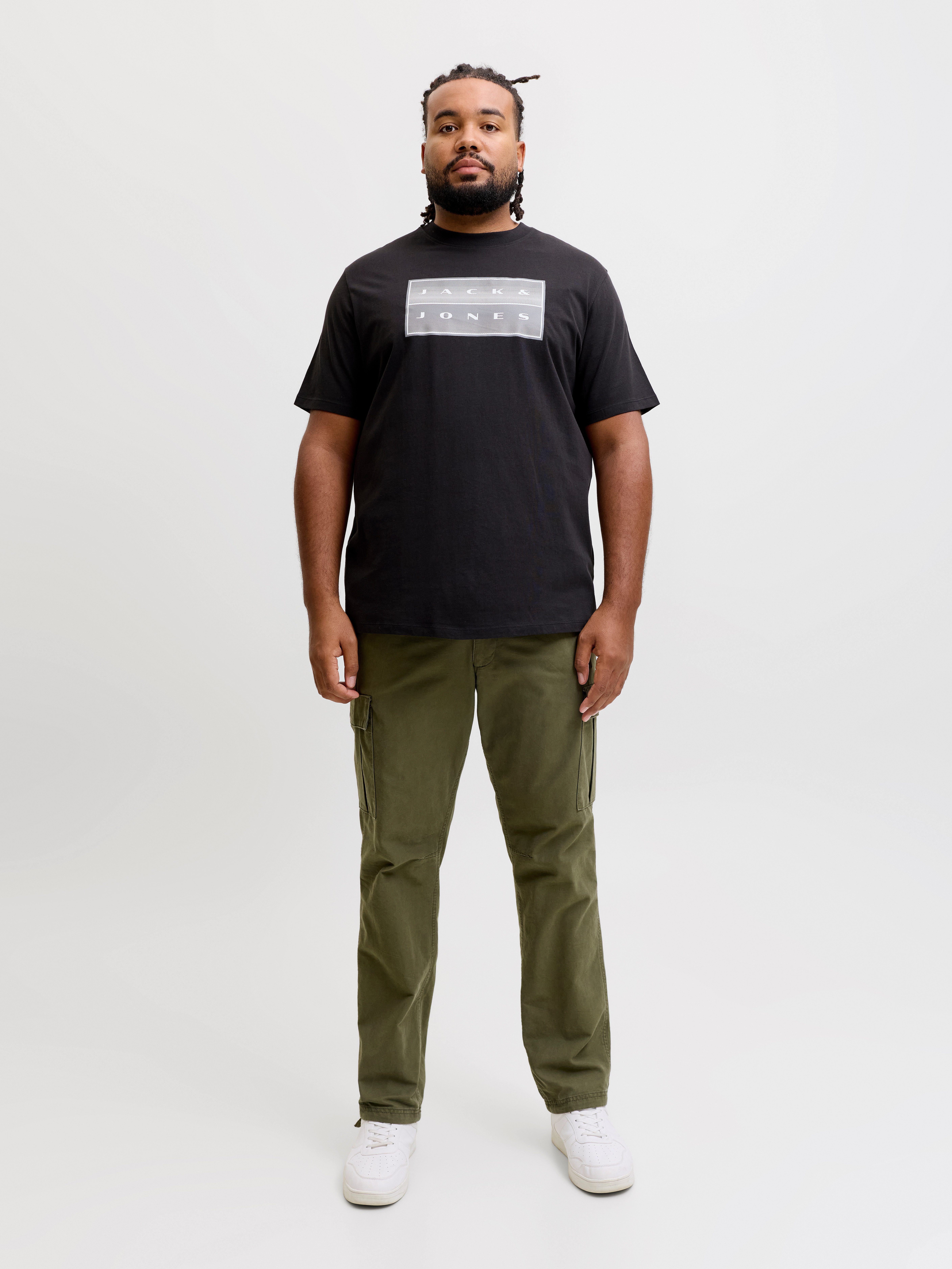 Jack & Jones PlusSize T-Shirt JCOFUSION BOX PRINT TEE SS CN PLS Baumwolle, regular fit – Bild 5 von 5