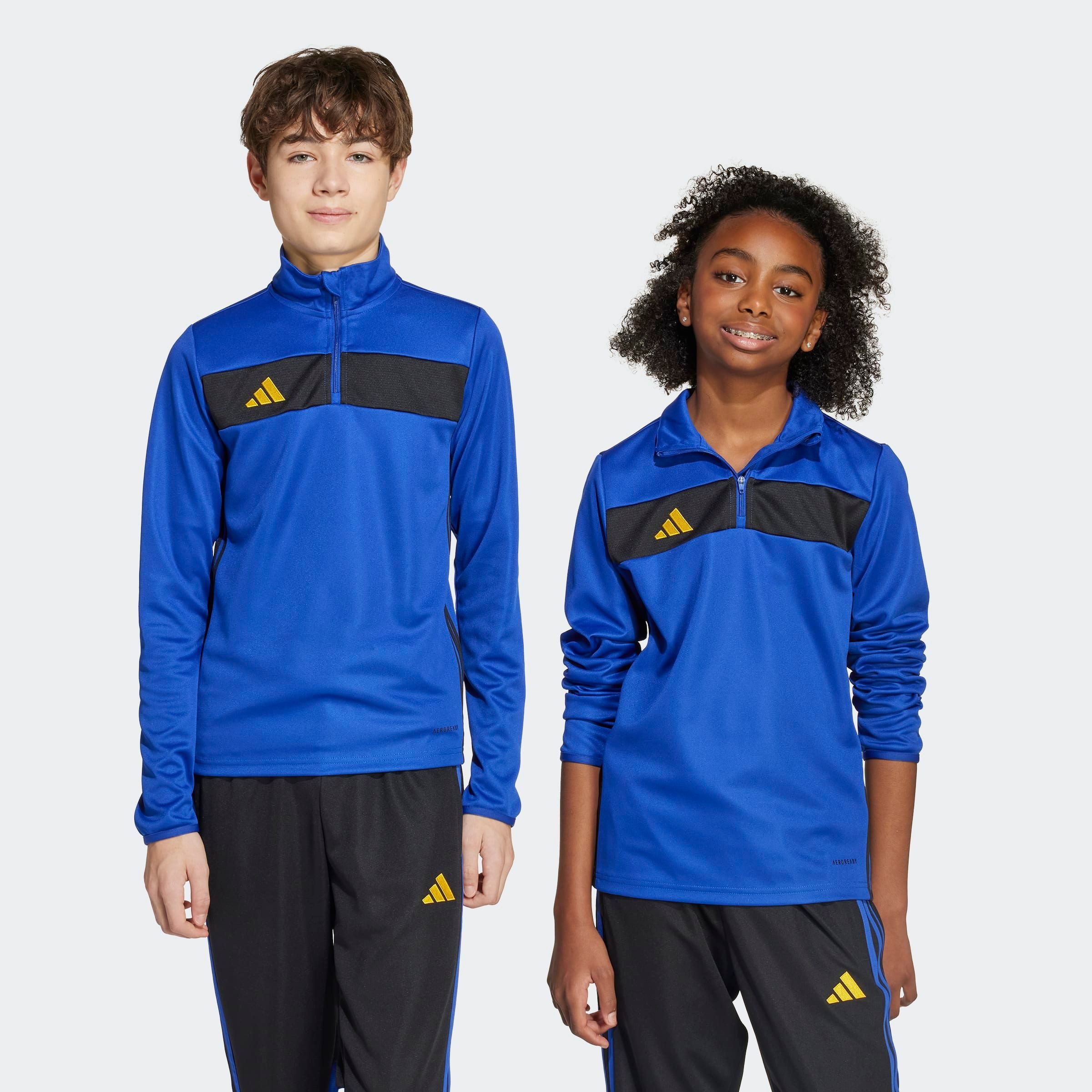 adidas Performance Trainingsshirt TIRO 25 ESSENTIALS KIDS TRAININGSOBERTEIL für Kinder, mit Reißverschluss, ohne Ausschnitt