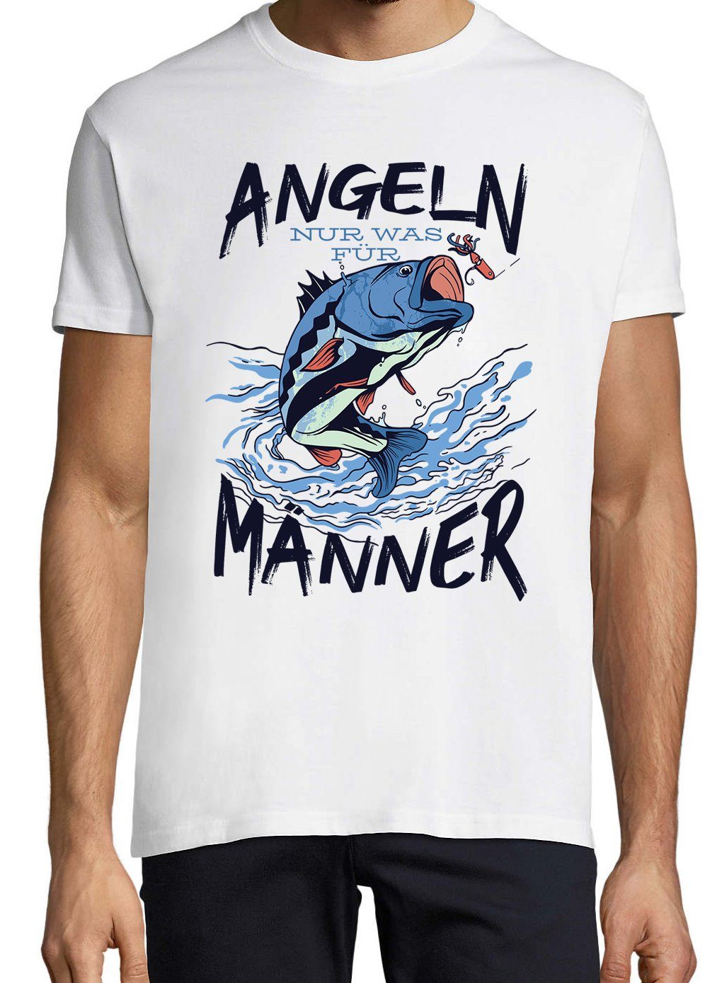 Youth Designz Print-Shirt Herren T-Shirt Angeln nur was für Männer mit lustigem Spruch Aufdruck