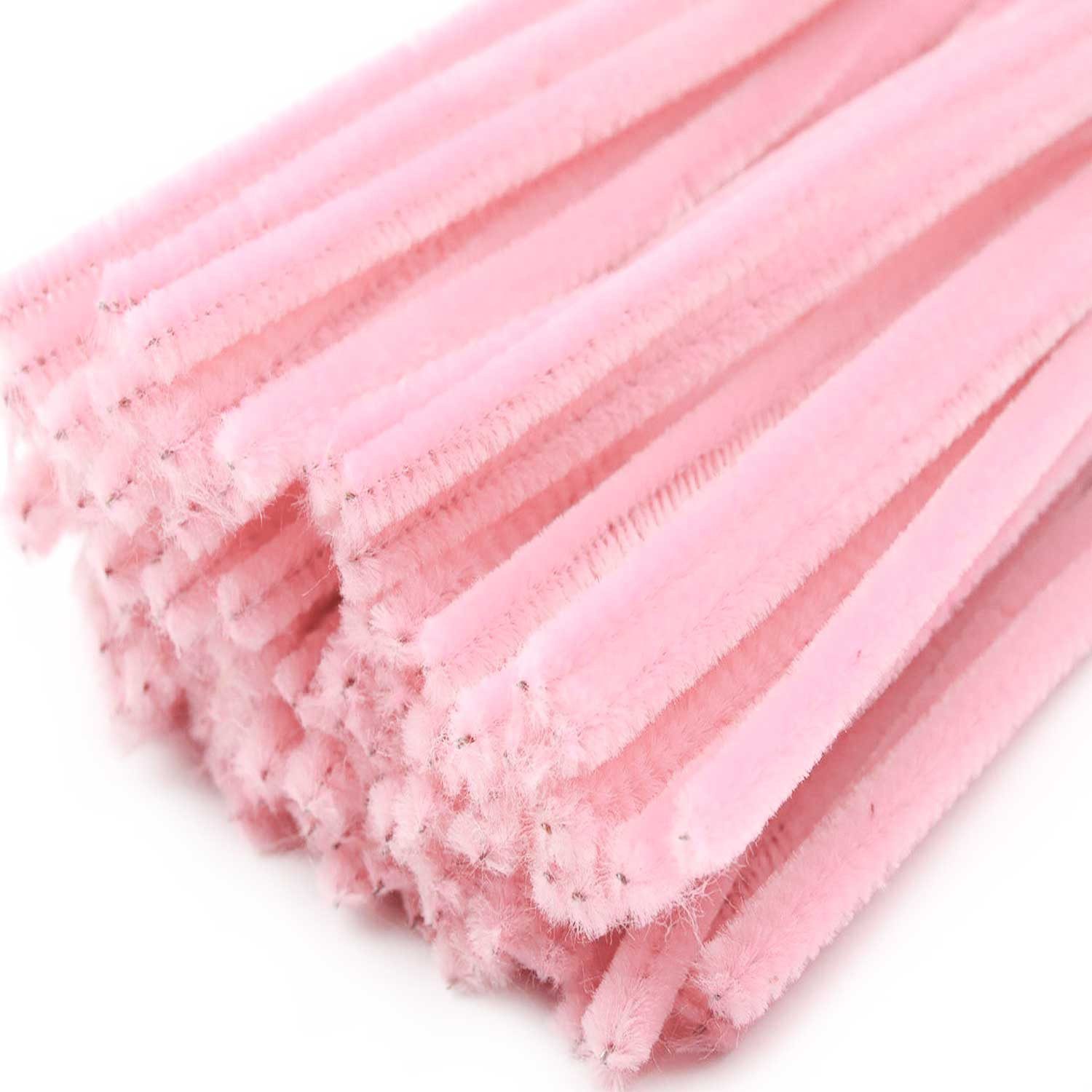 maDDma Basteldraht 20 Draht Pfeifenreiniger 6 mm Länge 30cm CHENILLE Farbe wählbar, rosa