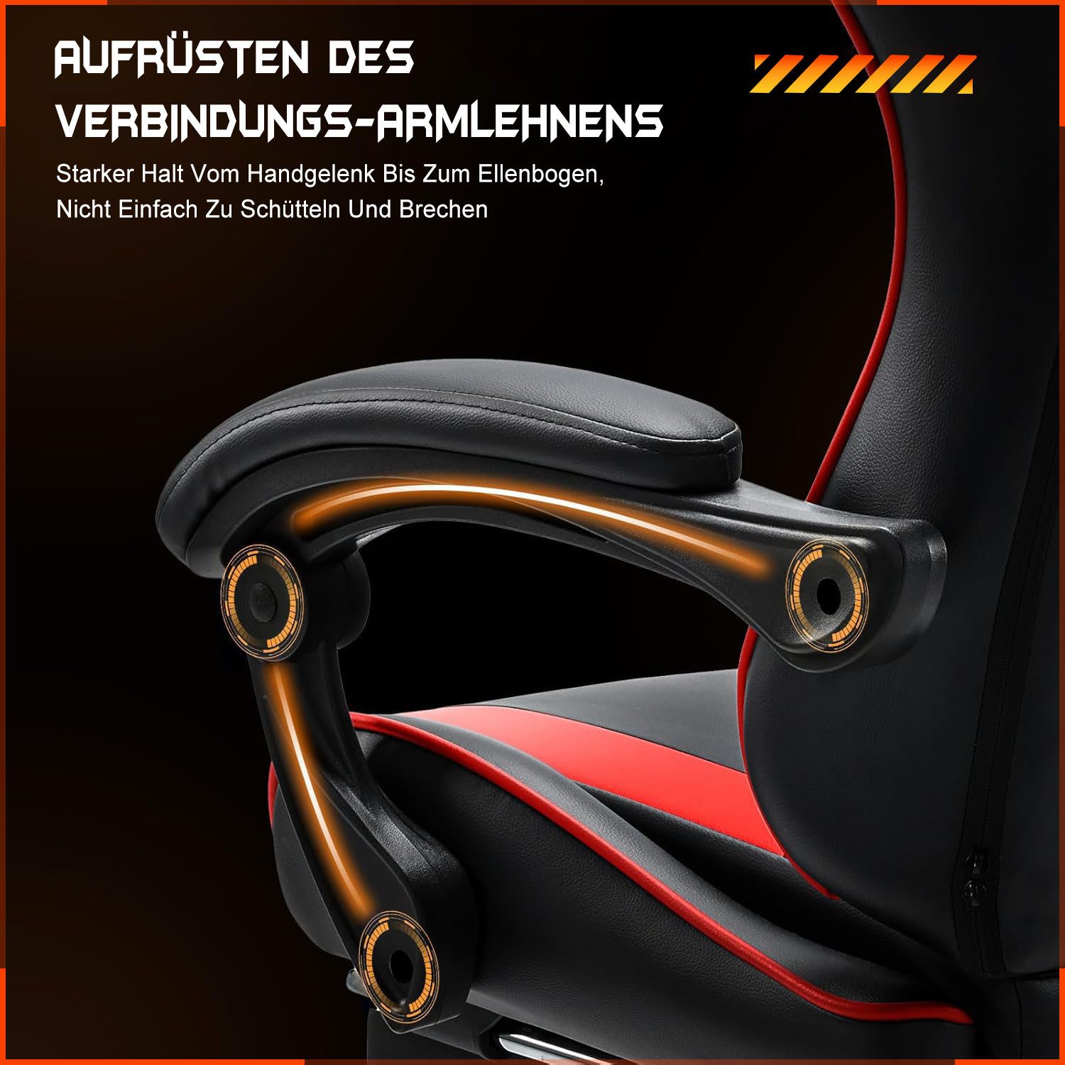 SURFOU Gaming Chair Stuhl PU-Leder Sessel Computerstuhl Computer Bürostuhl Office Chair (Racing Gamer Stuhl 113kg), Belastbarkeit 90-120°Rückenlehne Einstellbar Ergonomischer
