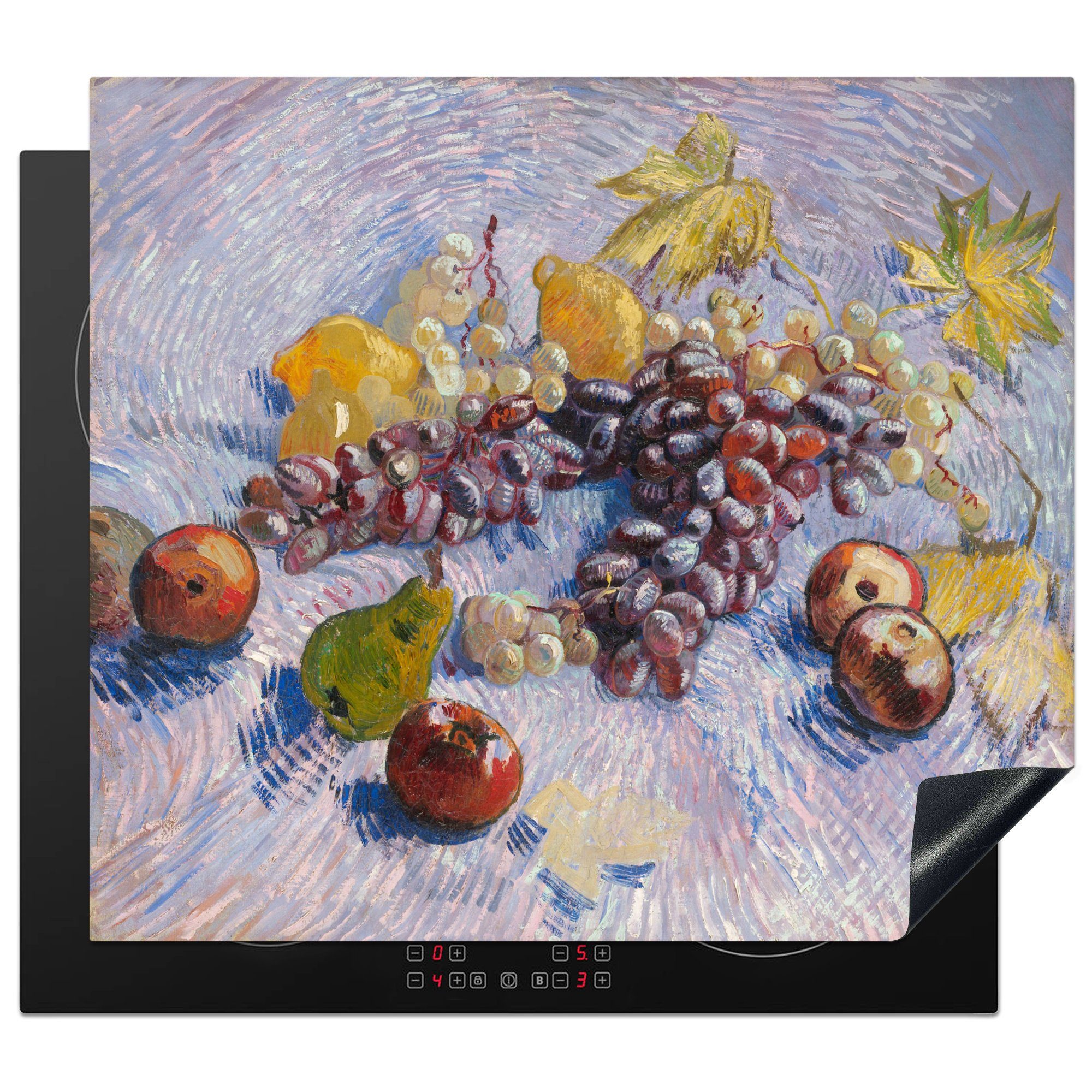 MuchoWow Herdblende-/Abdeckplatte Stilleben mit Obst - Vincent van Gogh, Vinyl, (1 tlg), 59x52 cm, Ceranfeldabdeckung für die küche, Induktionsmatte