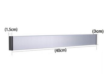 BAYLI Wand-Magnet Messerhalter 3er Set Magnetleiste selbstklebend 40cm - Messerleiste Edelstahl Ohne
