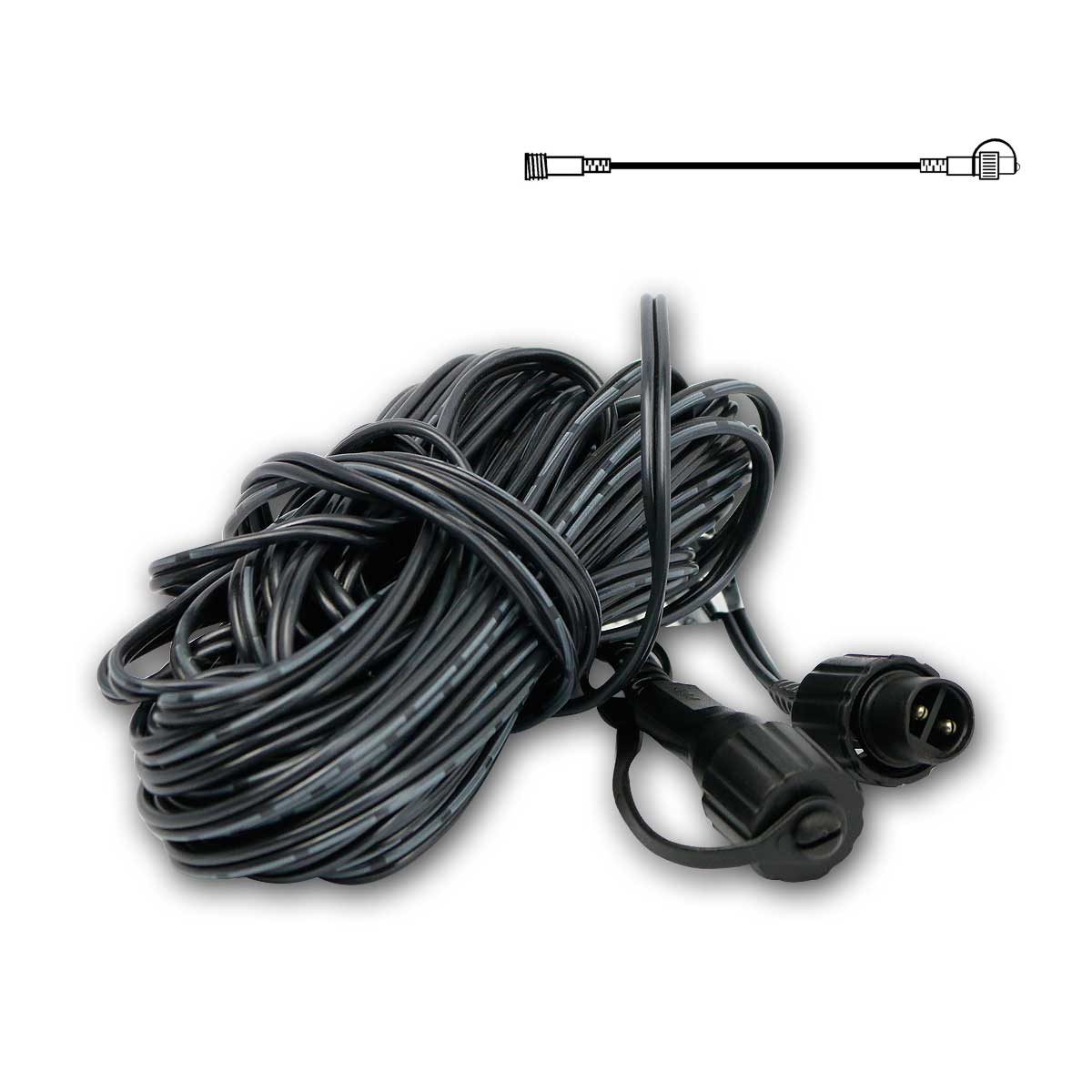 STAR TRADING LED-Lichterkette System Decor "Verlängerungskabel" schwarz 10m IP44
