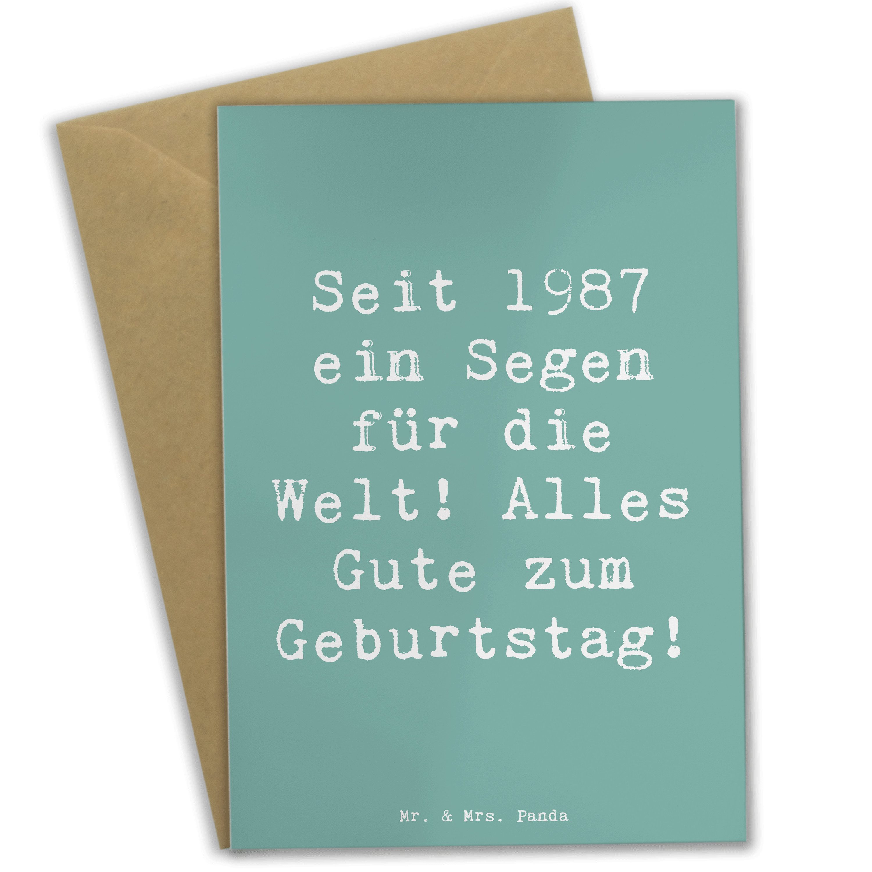 Grußkarte 1987 Geburtstag - Meeresbrise - Geschenk, Seit 1987, Geburtstagskarte