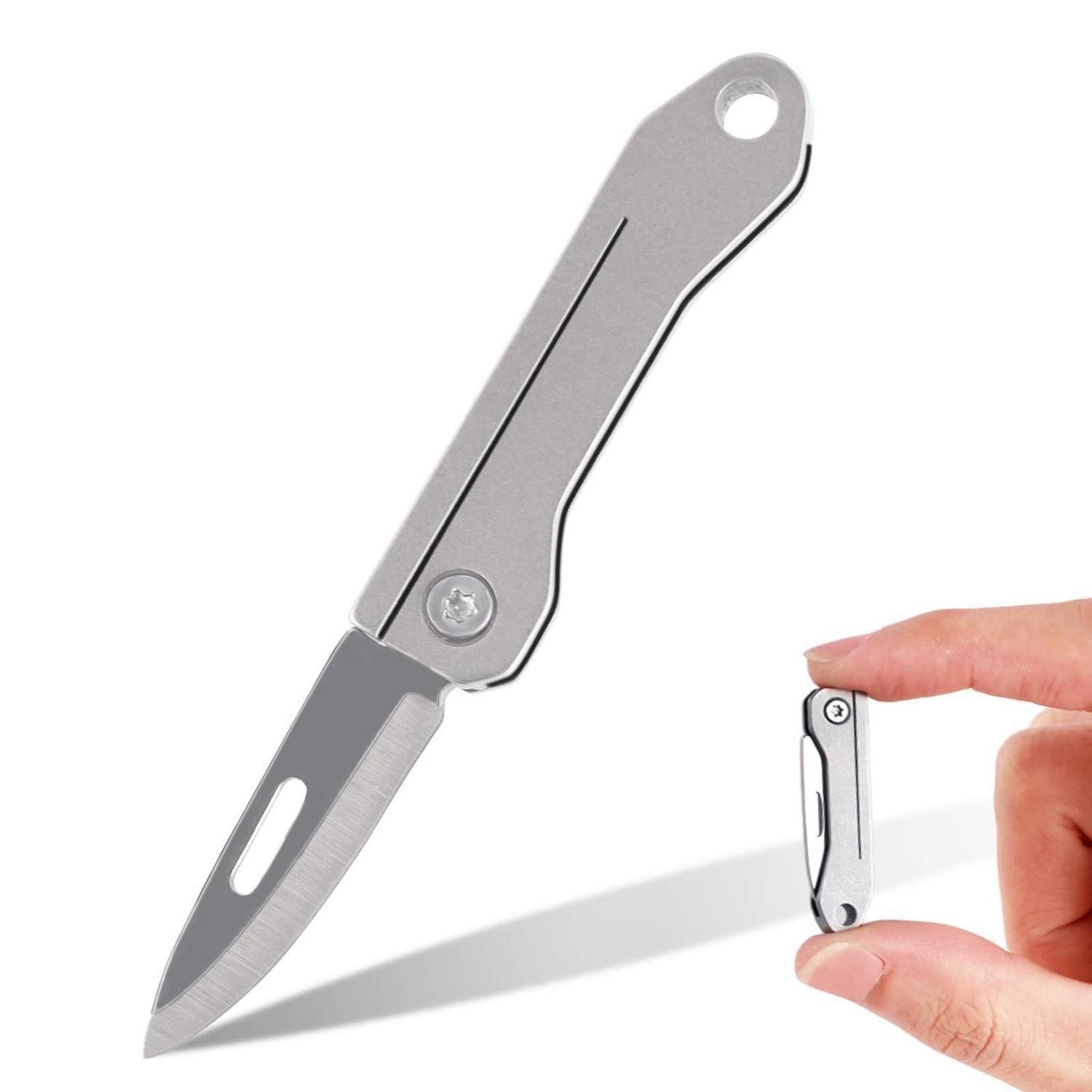 LuxusKollektion Taschenmesser Mini EDC Messer Edelstahl Klein Schlüsselanhänger, (1 St)