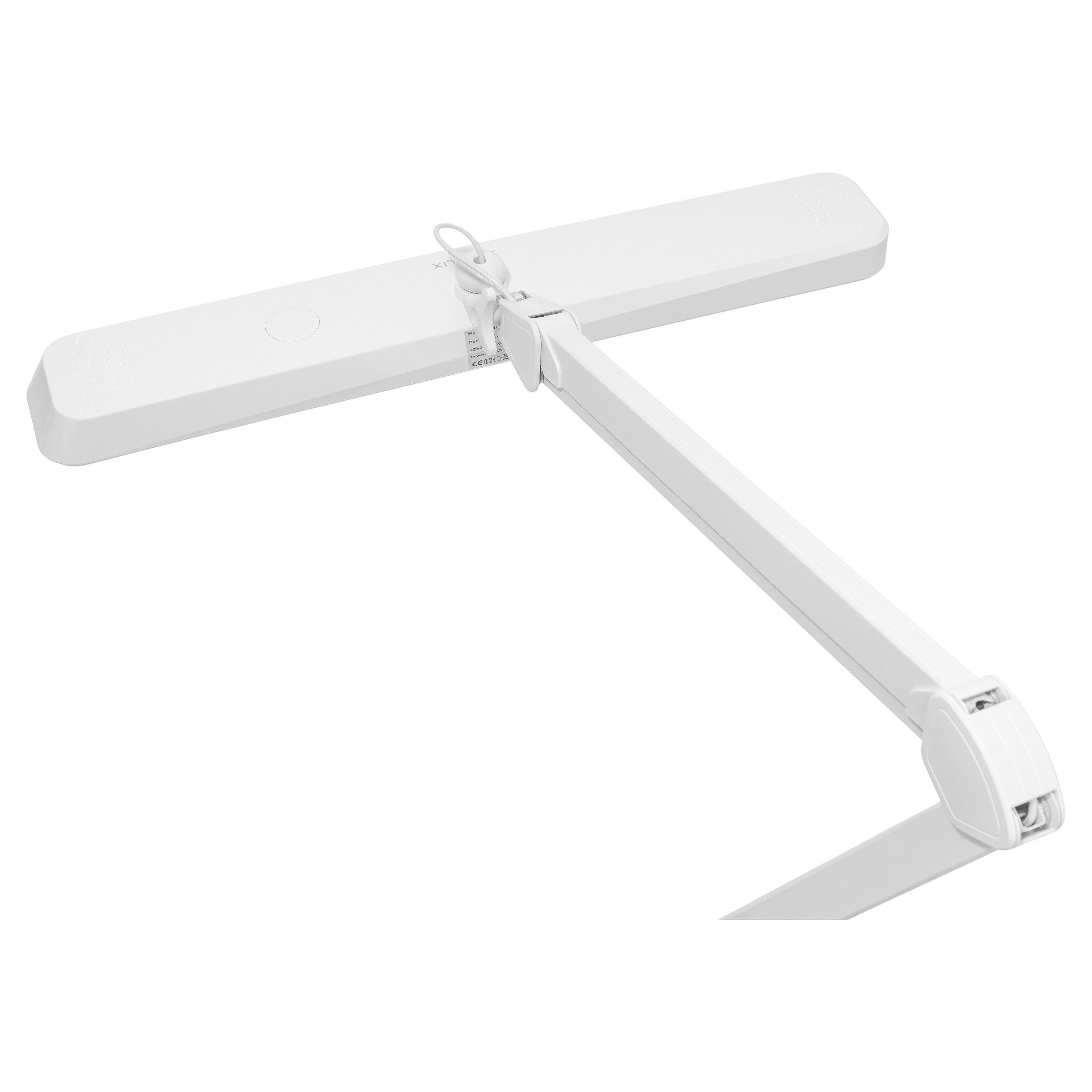 Semplix LED Arbeitslicht - Arbeits-Tischlampe weiß (324 LED/ Tischklemme)