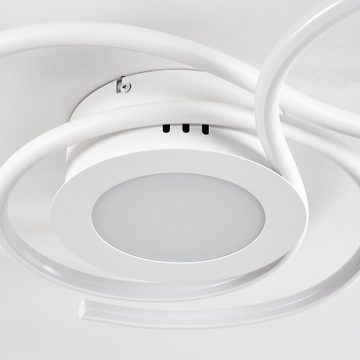 hofstein Deckenleuchte »Resinego« dimmbare Deckenlampe aus Kunststoff in Weiß, 6000 Kelvin