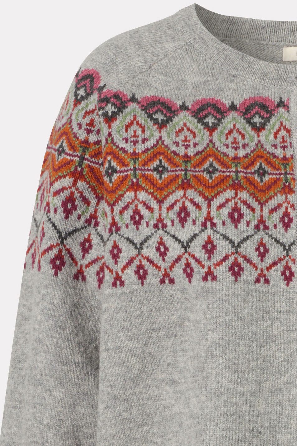 Himalaya Clothing Cardigan Damen mit Norwegermuster - Edler Cardigan aus atmungsaktiver Lammwolle Hochwertige Wolljacke mit hohem Tragekomfort