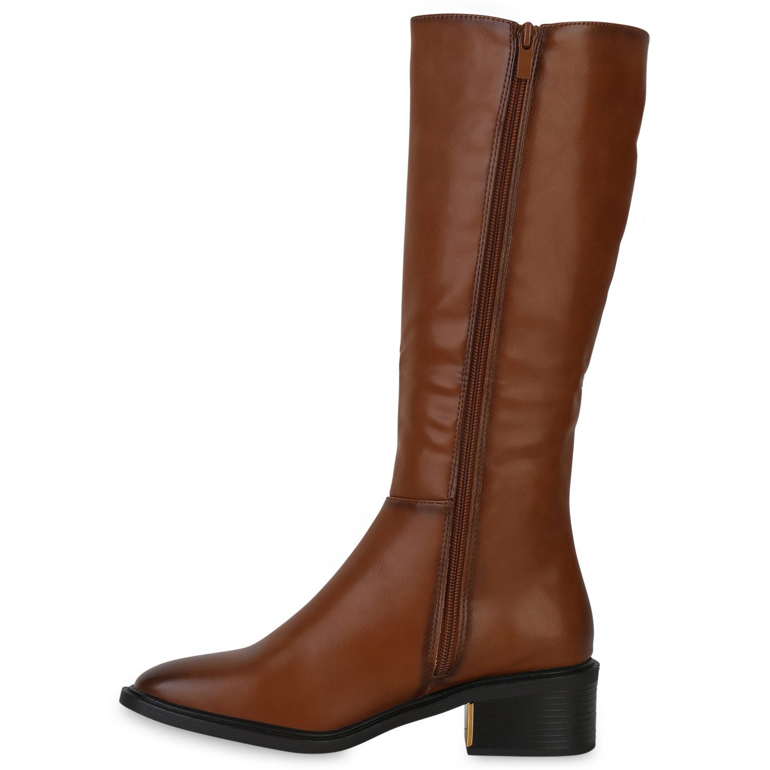 VAN HILL 840543 Stiefel Damen Leicht Gefütterte Klassische Stiefel Basic Boots