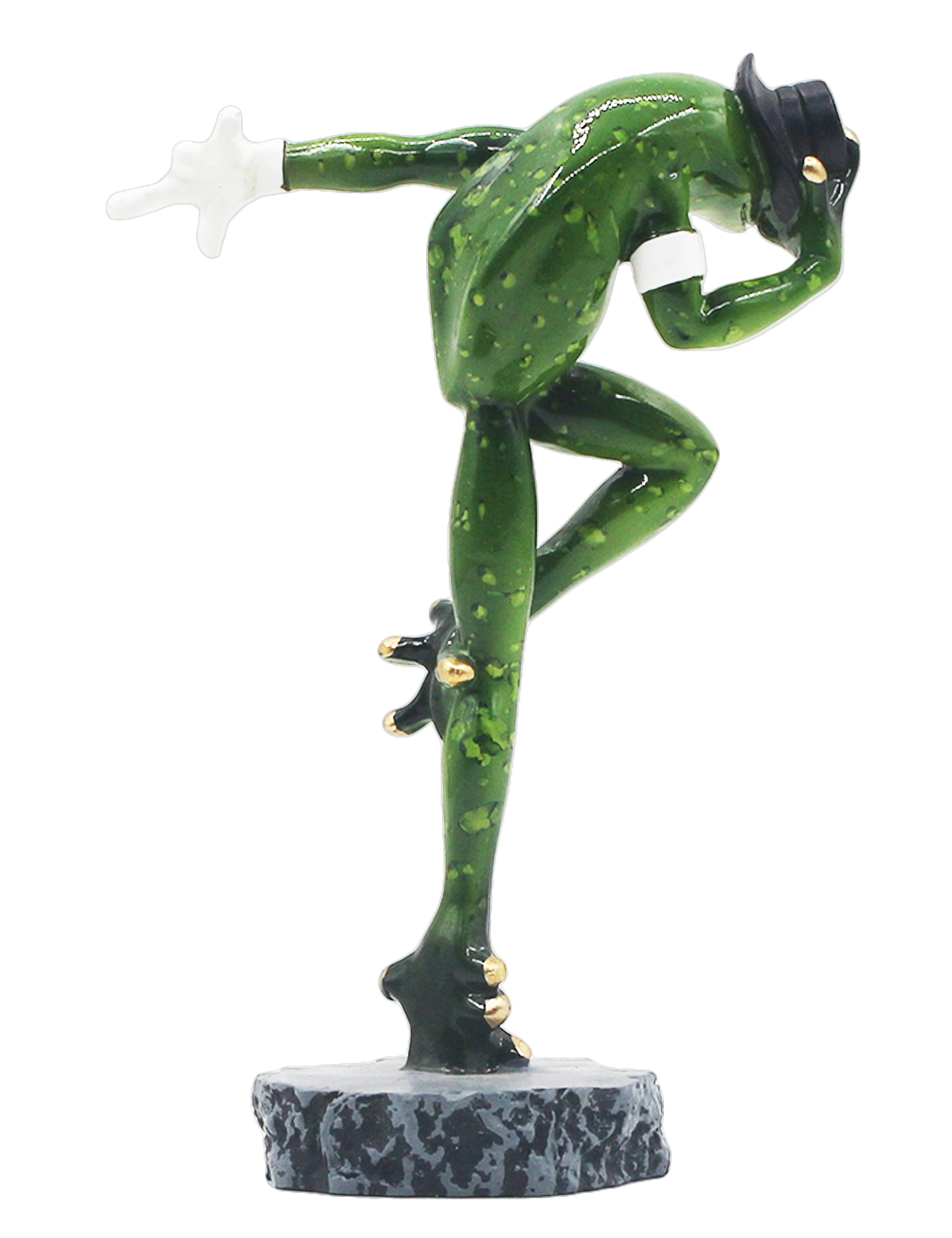 M-Diamant Dekoobjekt Dekorativer Yoga-Frosch aus grünem günstig online kaufen