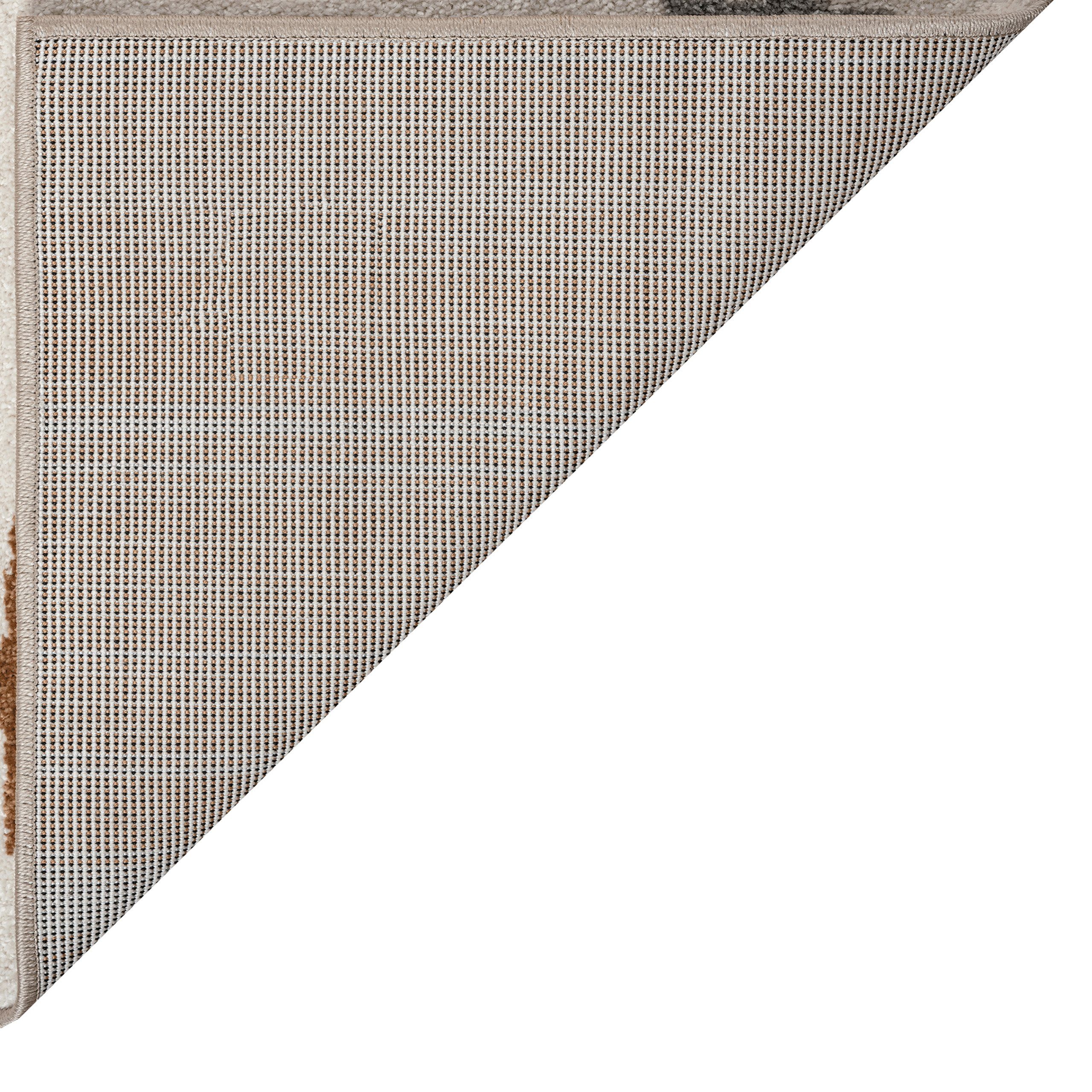 Carpetia Teppich Kurzflor Teppich Kinder creme-mix pastell Regenbogen Sterne, rechteckig, Höhe: 9 mm