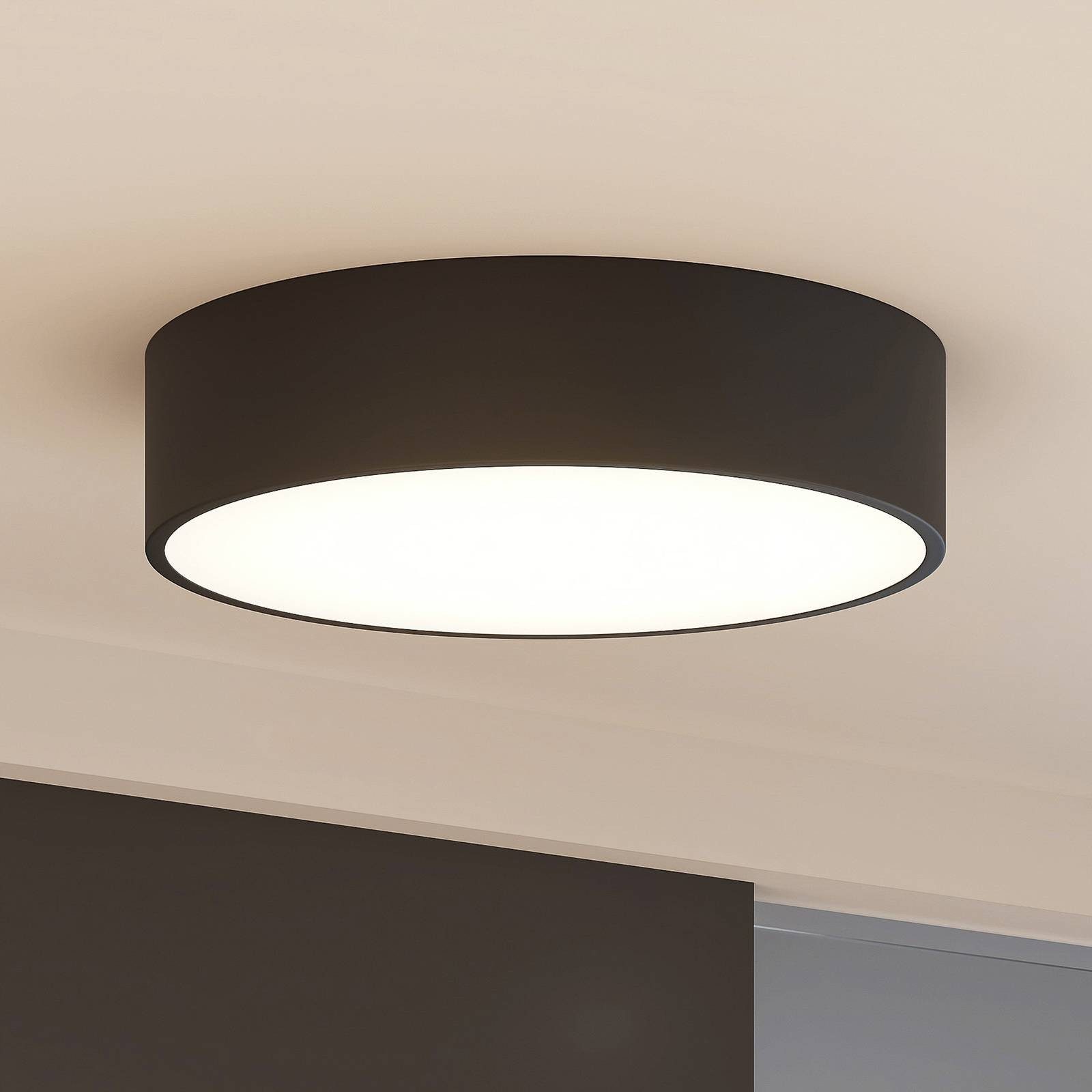 Arcchio Deckenleuchten Noabelle, LED, Metall, Schwarz Farbwechsel warmweiß / tageslicht IP20, LED 27 W gesamt, Farbwechsel warmweiß / tageslicht
