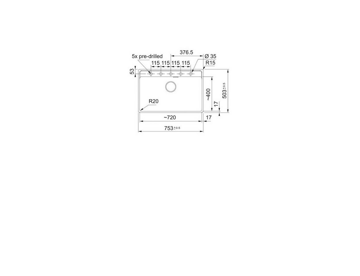 Thumbnail - FRANKE Einbauspüle Maris Flächenbündig MRG 210-72 A Black Matt Handbedienung ab 80cm