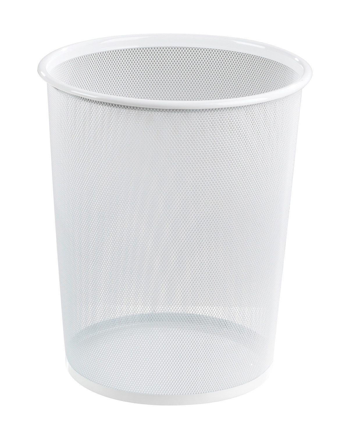 Home4You Papierkorb, Weiß, Metallgeflecht, Ø 29 cm, 20 Liter