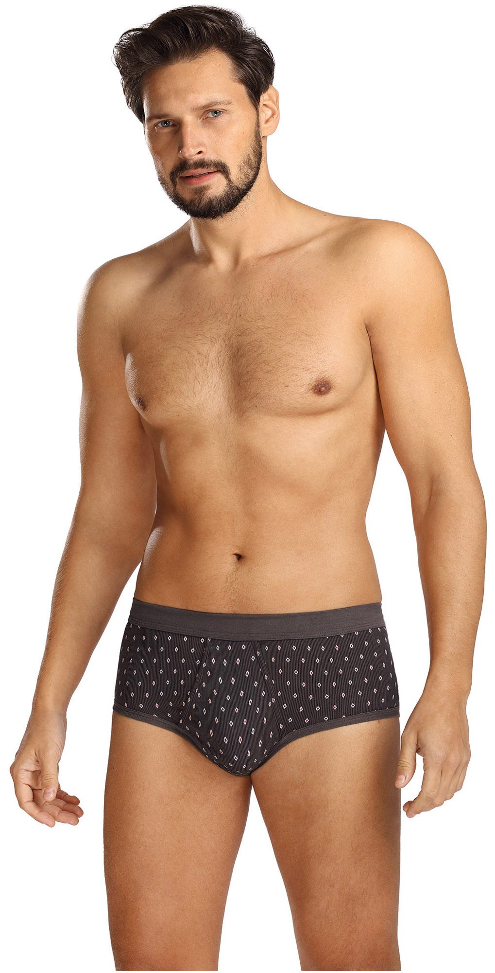Comte Slip (Set, 2-St., 2er-Pack) Herren Slips Sportslips 2er-Pack mit Eingriff Feinripp Muster