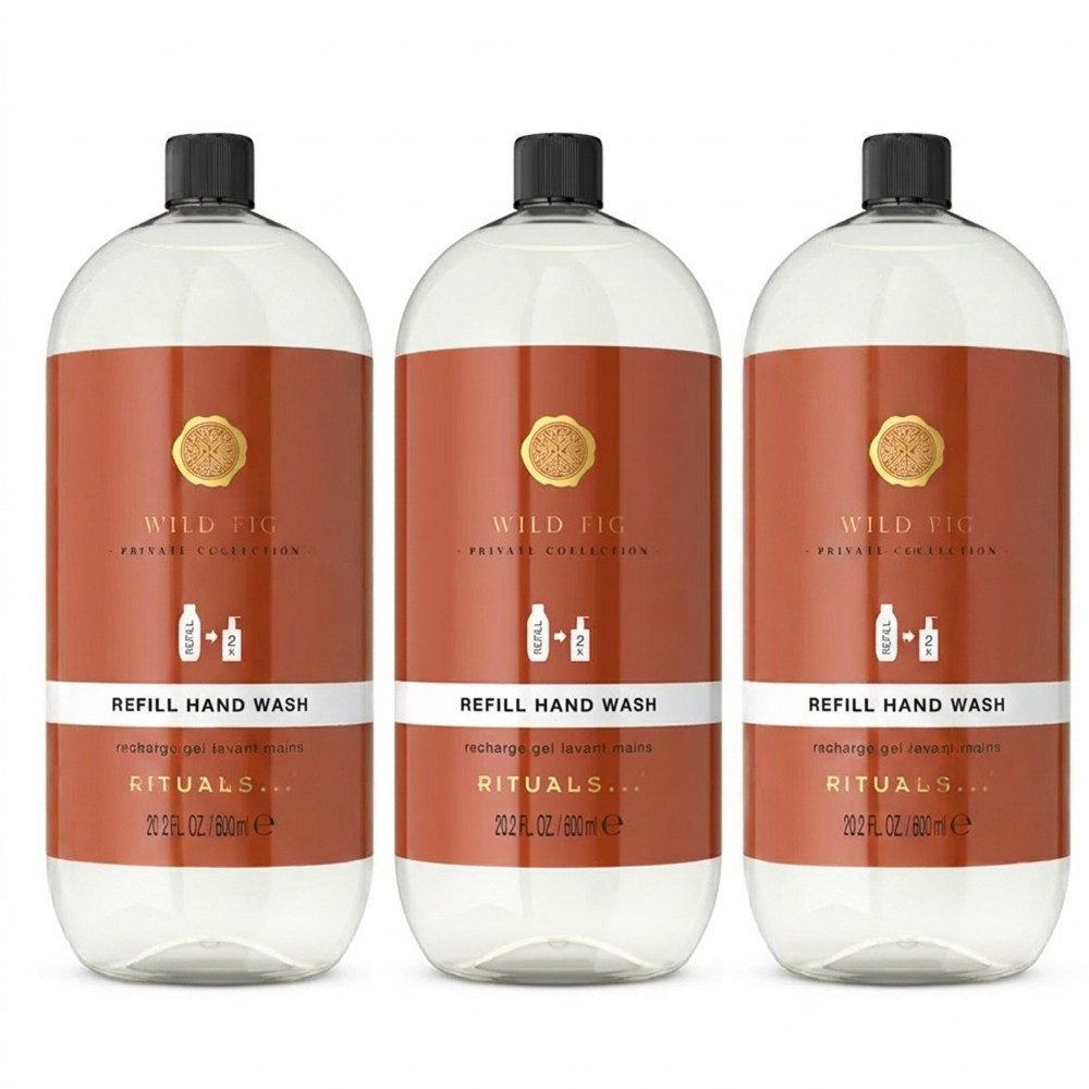 Rituals Flüssigseife Rituals Wild Fig Refill Hand Wash 3er Set, 1-tlg., Vorratspack mit nachfüllbarer Handseife