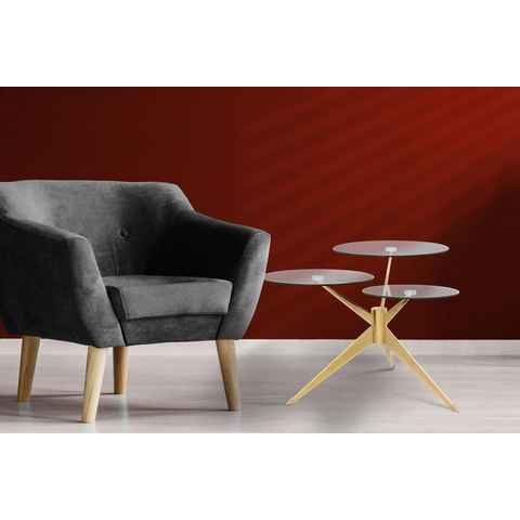 Kayoom Beistelltisch Triplet, Drei Tischplatten auf verschiedenen Höhen, Retro-Design