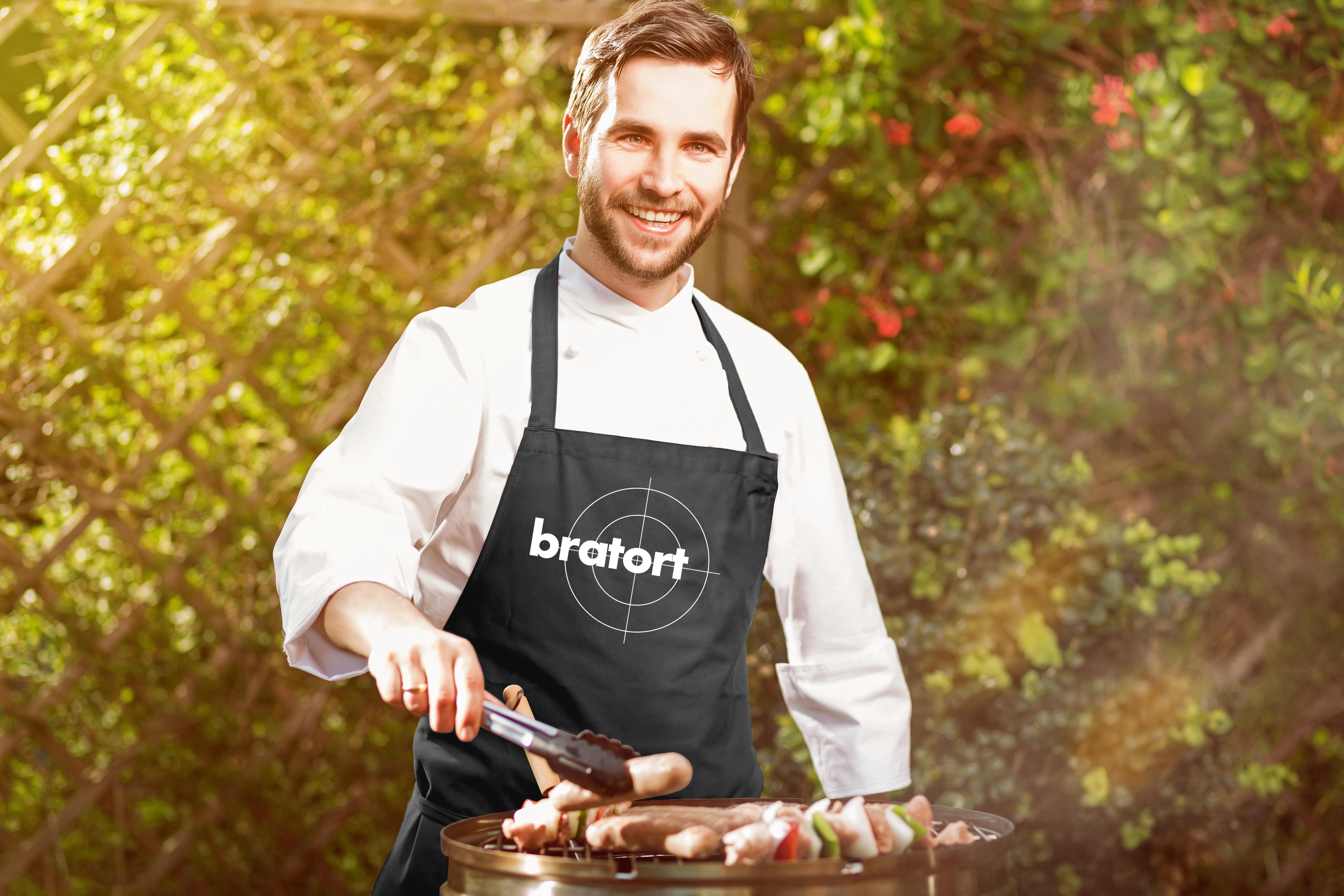  Youth Designz Grillschürze »Bratort Schürze Kochschürze für Männer mit Illustration 