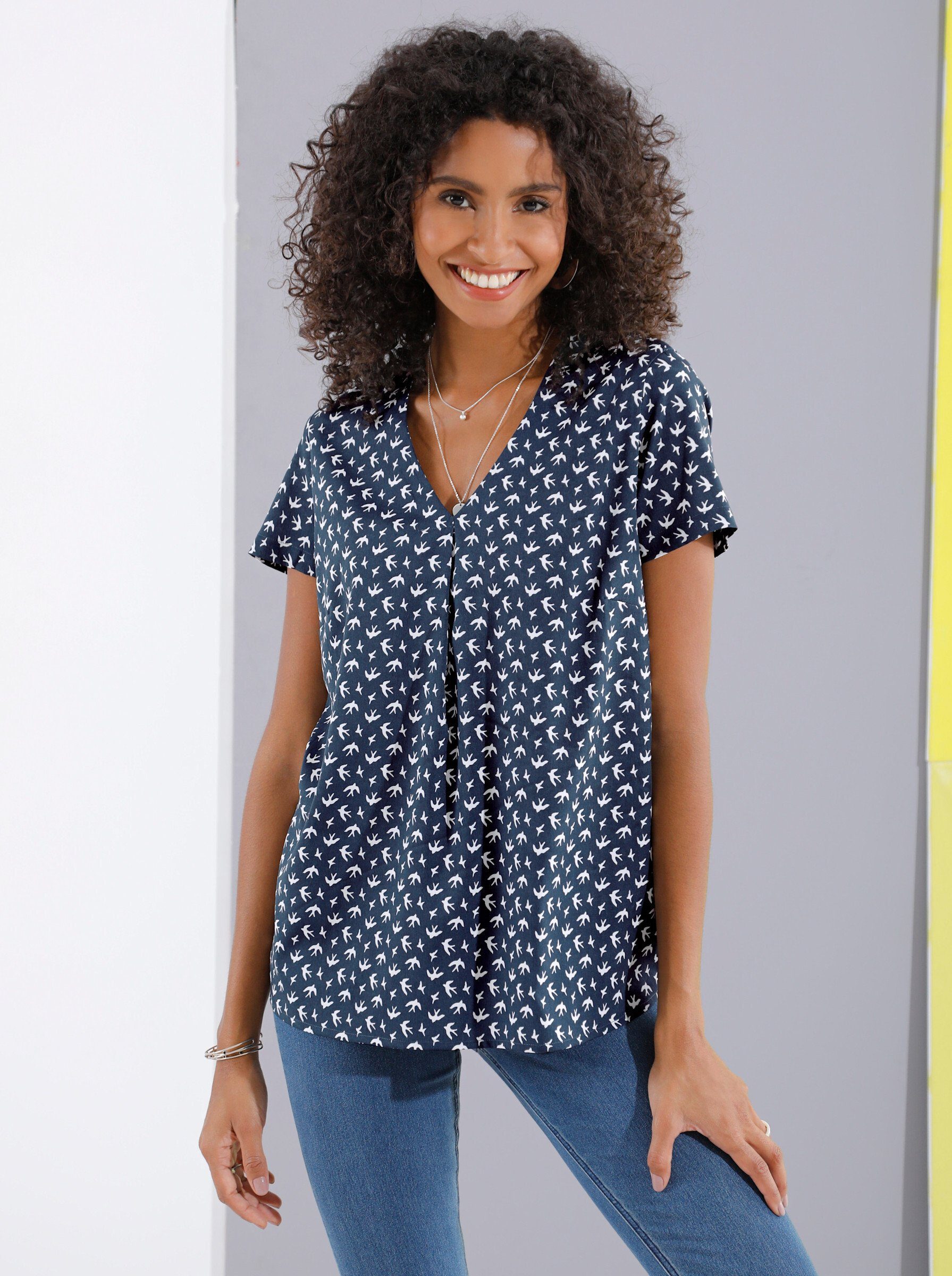 Klassische Bluse Schlupf-Bluse