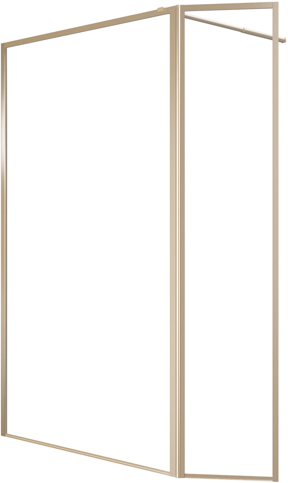 Marwell Walk-in-Dusche Golden Frame, Einscheibensicherheitsglas, 180° günstig online kaufen