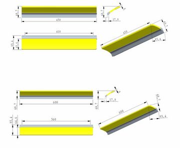 kalb Spiegelleuchte LED 600mm Badleuchte Spiegellampe Aufbauleuchte, ohne Schalter, neutralweiß