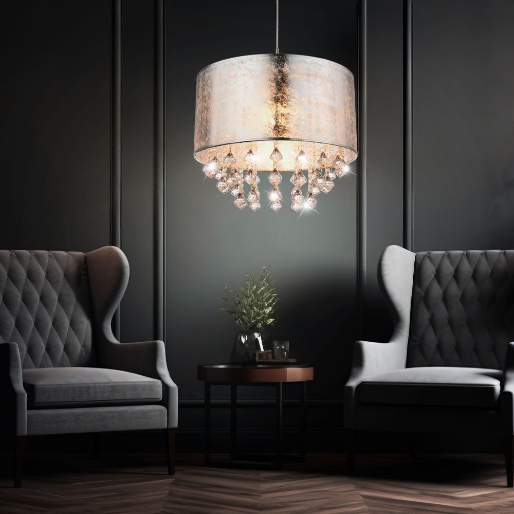 GLOBO LIGHTING LED Pendelleuchte, Leuchtmittel inklusive, Warmweiß, Farbwechsel, Deckenlampe Hängeleuchte Kristalllampe Kronleuchter LED