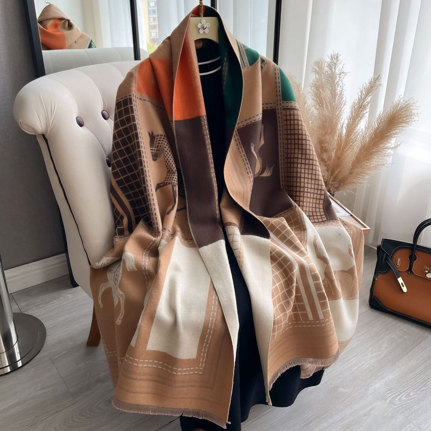 Quality Elegance Kaschmirschal Luxus Damen Kaschmir Schal Winter 180 x 70 cm Oversize, Kaschmir-Look, Oversize, Wärmend, Weich, Elegant