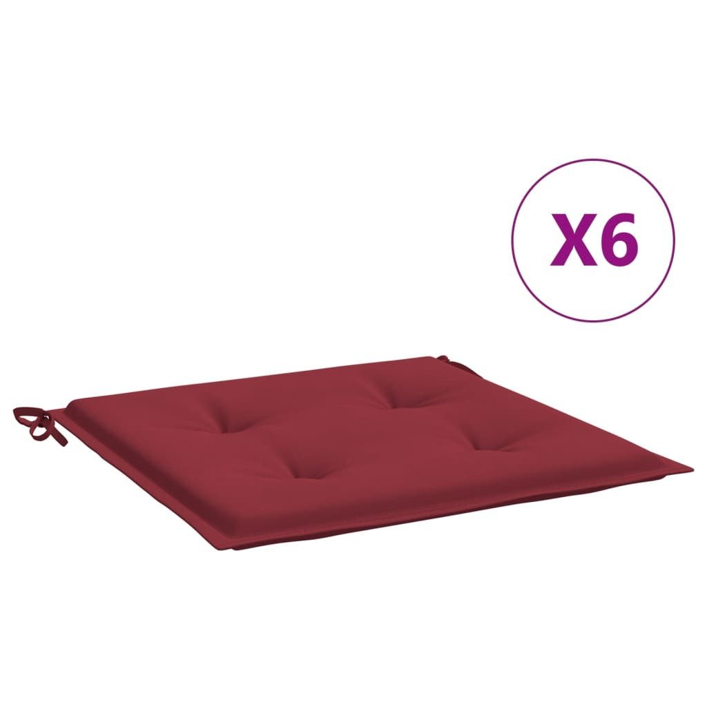 vidaXL Sitzauflage Gartenstuhl-Kissen 6 Stk. Weinrot günstig online kaufen