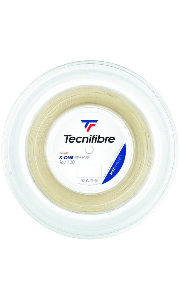 Tecnifibre Tennissaite X-One Biphase (Touch+Power) natur 200m Rolle, Saitendicke: 1.24
