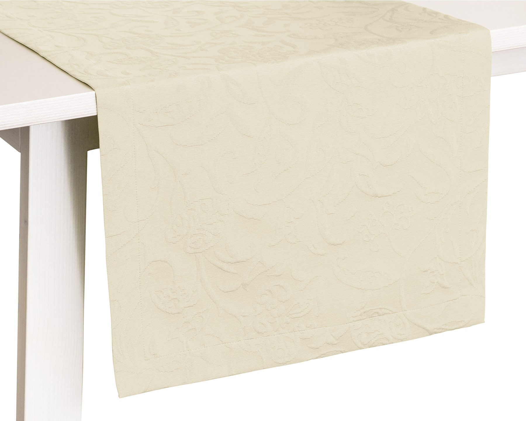 PICHLER Tischdecke Tischläufer Cordoba Rechteck 050/150 perle (1-tlg), Tischdecke Tischläufer Fest Feier Kommunion