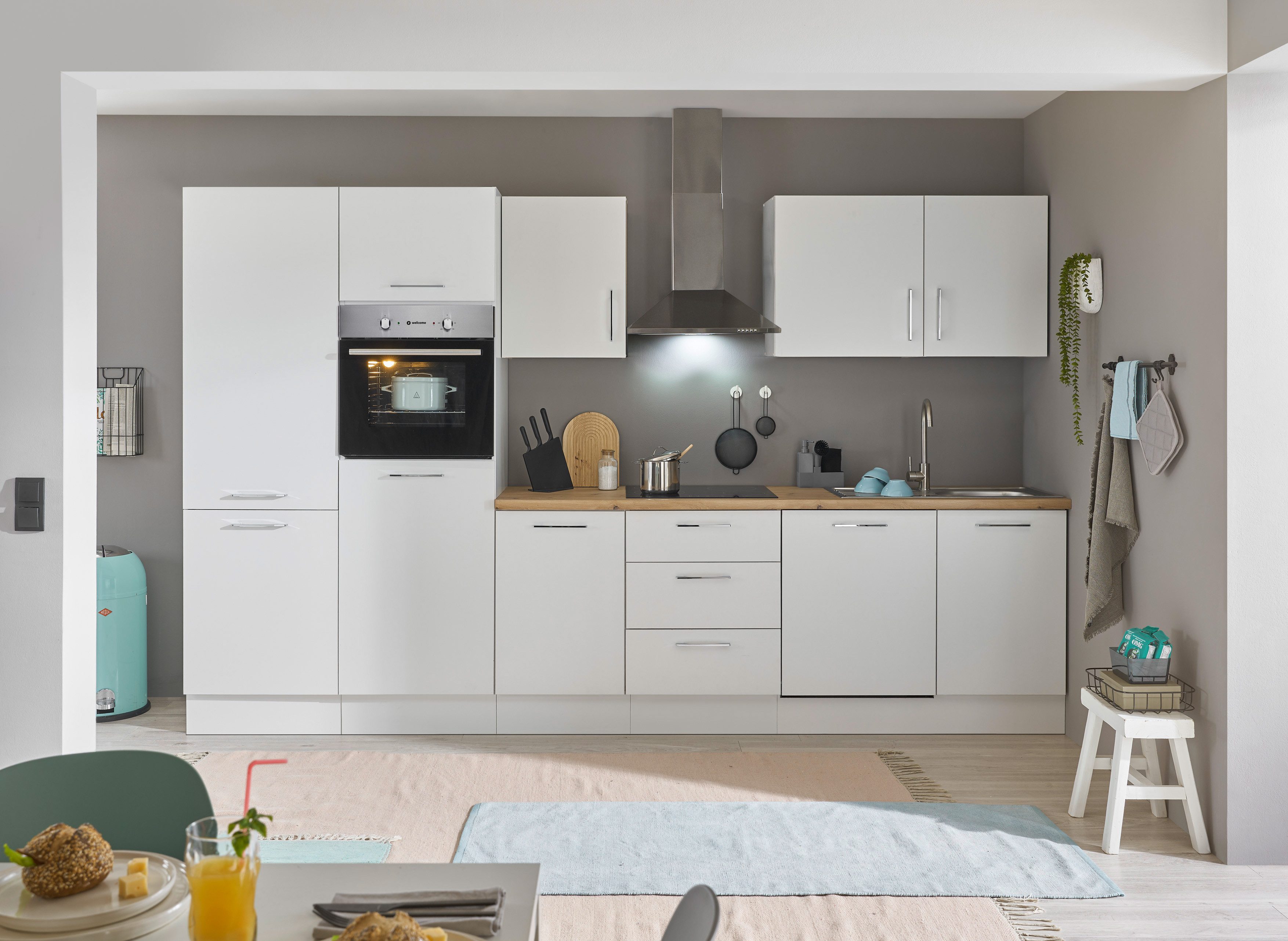 BASIC by Balculina Küchenzeile "Turin" Breite 340 cm, wahlweise mit E-Gerät günstig online kaufen