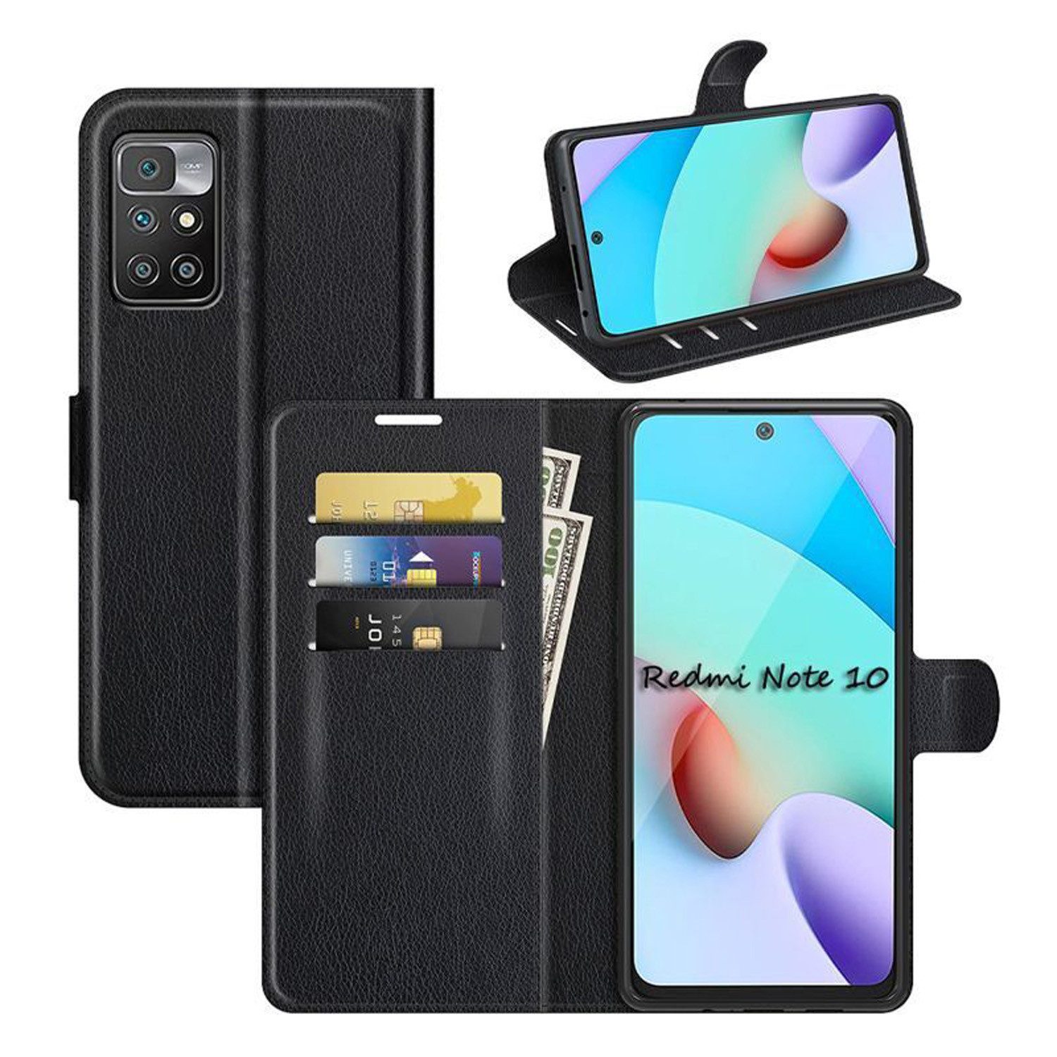 betterfon Handyhülle für alle Xiaomi Klapphülle Flip Case Wallet Case in, 3 Kartenfächer, Magnetverschluss & Standfunktion im Lederlook