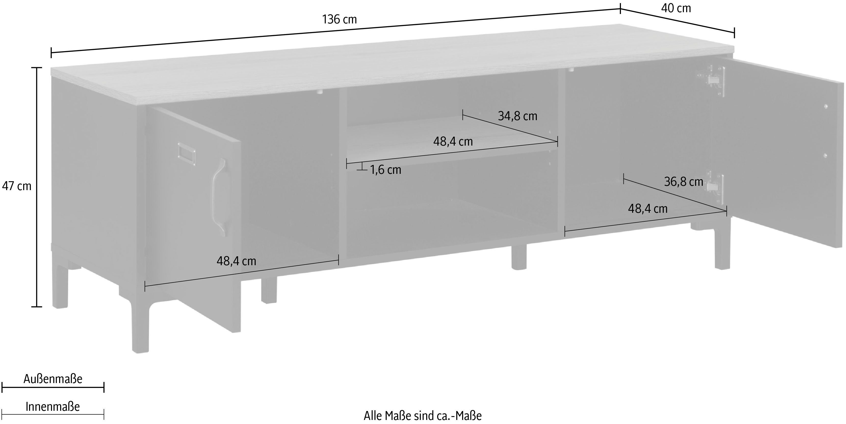 Gami mit TV-Schrank einer Türen 2 und Manchester Niesche