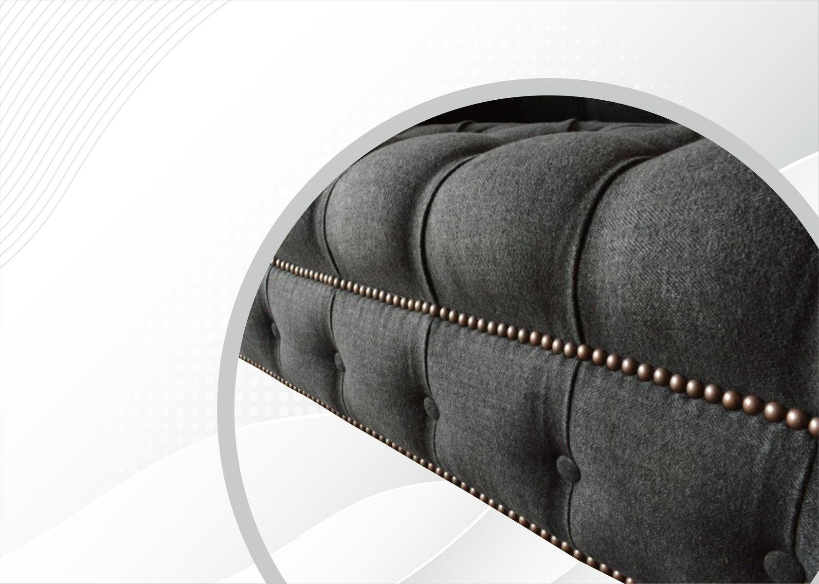 cm 3 225 Design Sofa Chesterfield JVmoebel Couch Sitzer Chesterfield-Sofa,