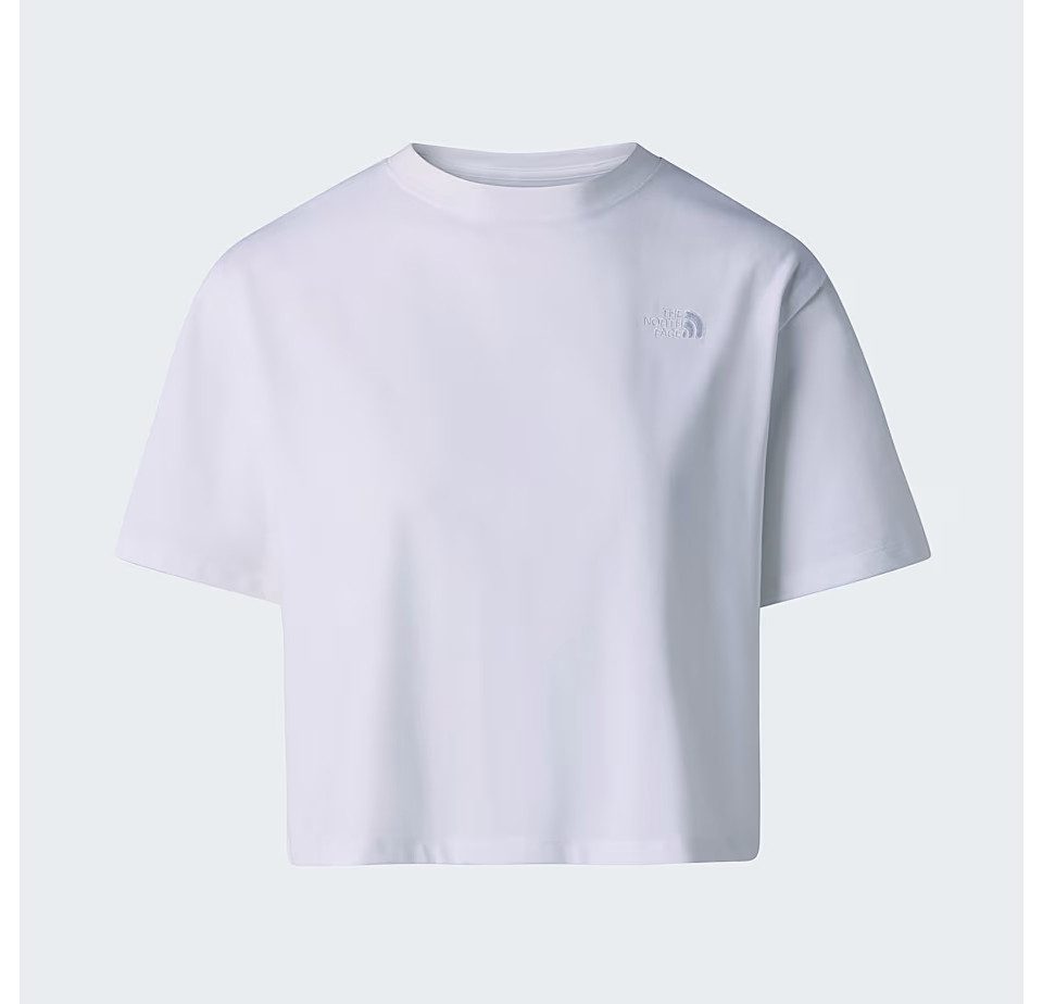 The North Face Kurzarmshirt Cropped T-Shirt - verkürztes Basic Shirt - Shirt Damen - Weiß