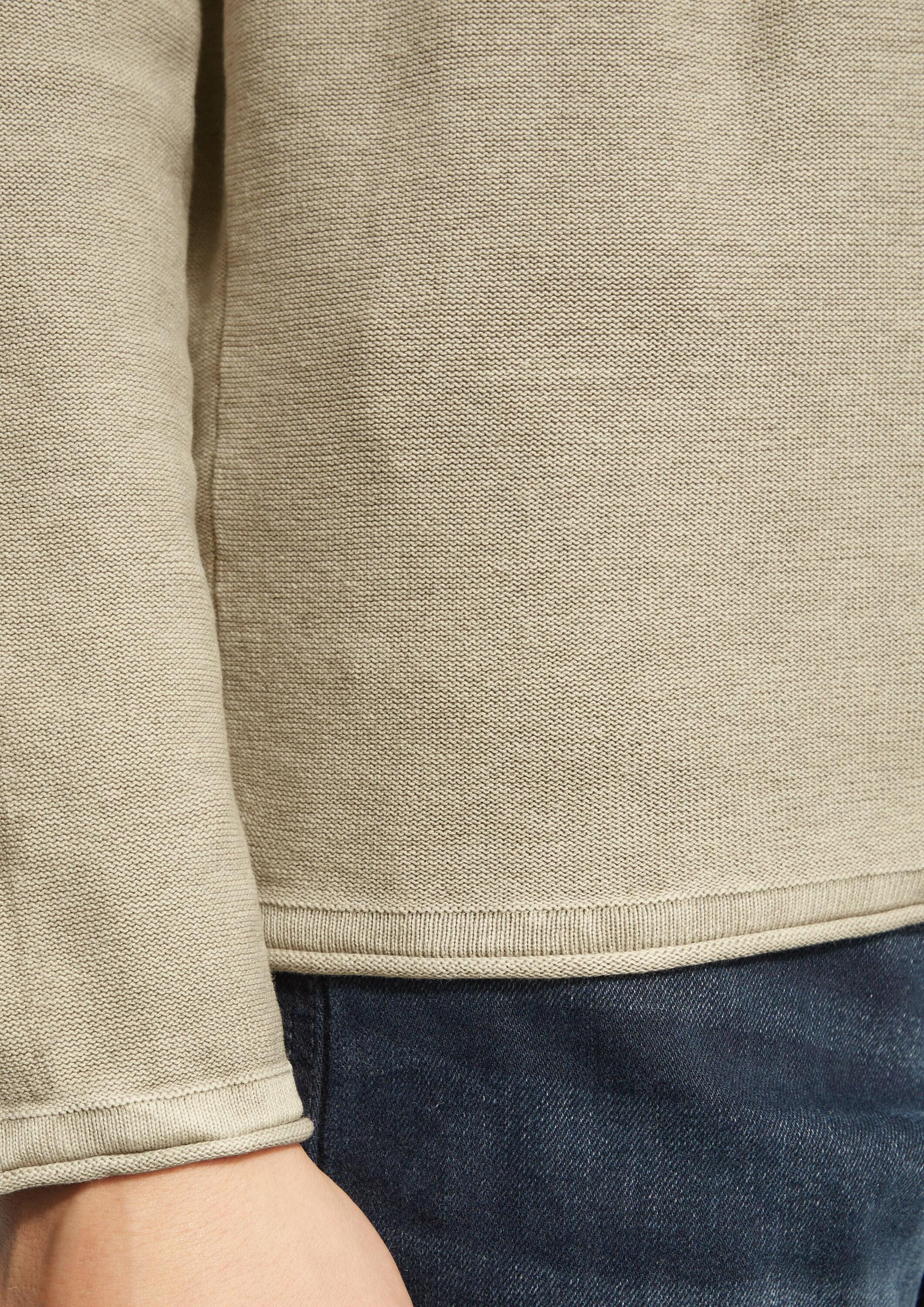 QS Longpullover Strickpullover Gewaschener Strickpullover