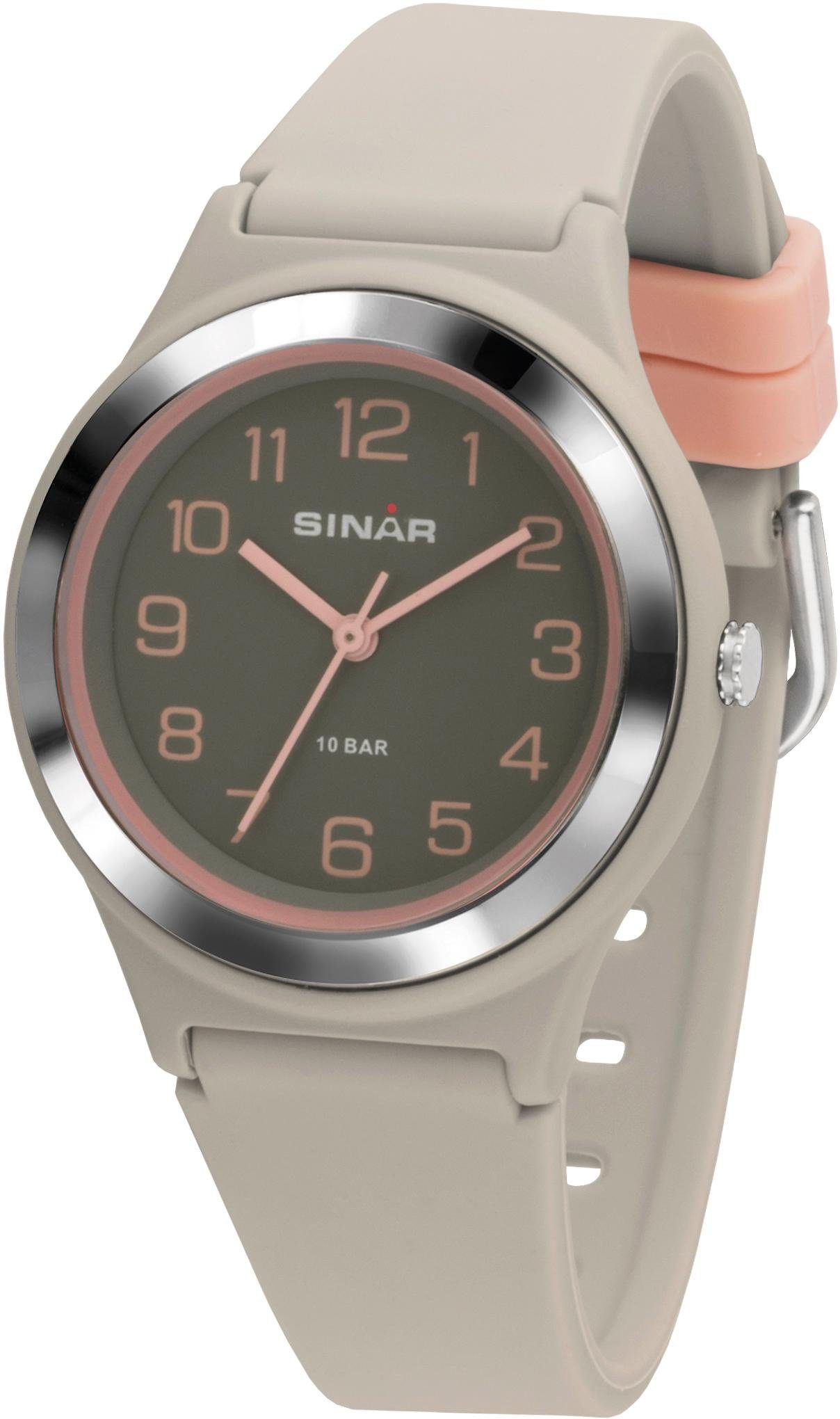 SINAR Quarzuhr XB-48-5, Armbanduhr, Damenuhr,Jugendliche, Silikonarmband, günstig online kaufen