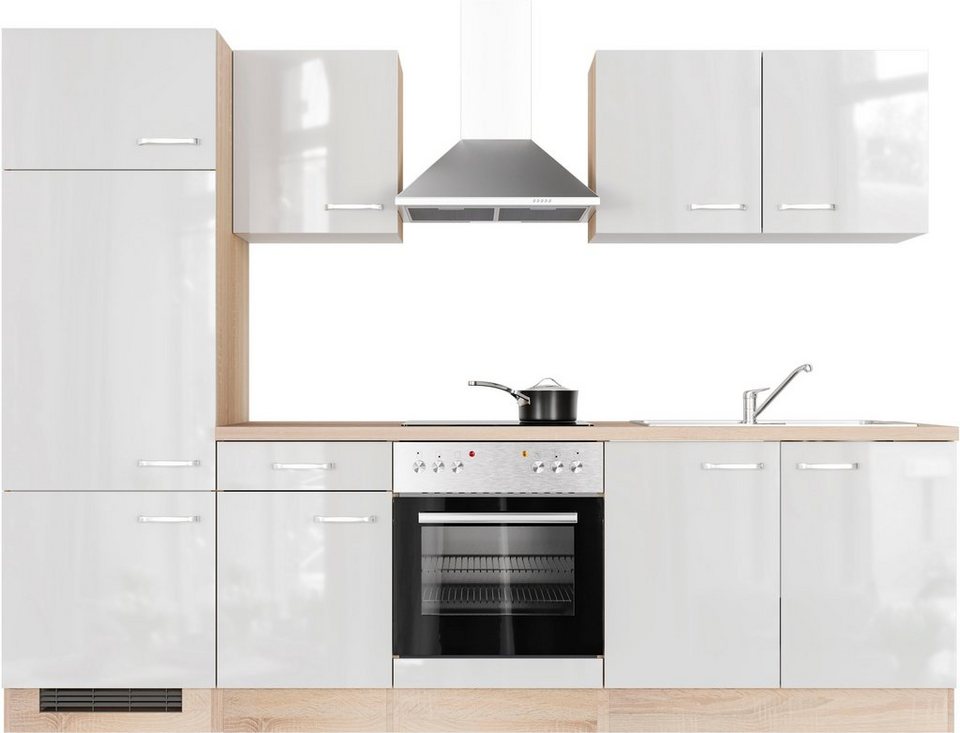 Flex-Well Küche Florenz, mit E-Geräten, Breite 270 cm, in vielen  Farbvarianten erhältlich