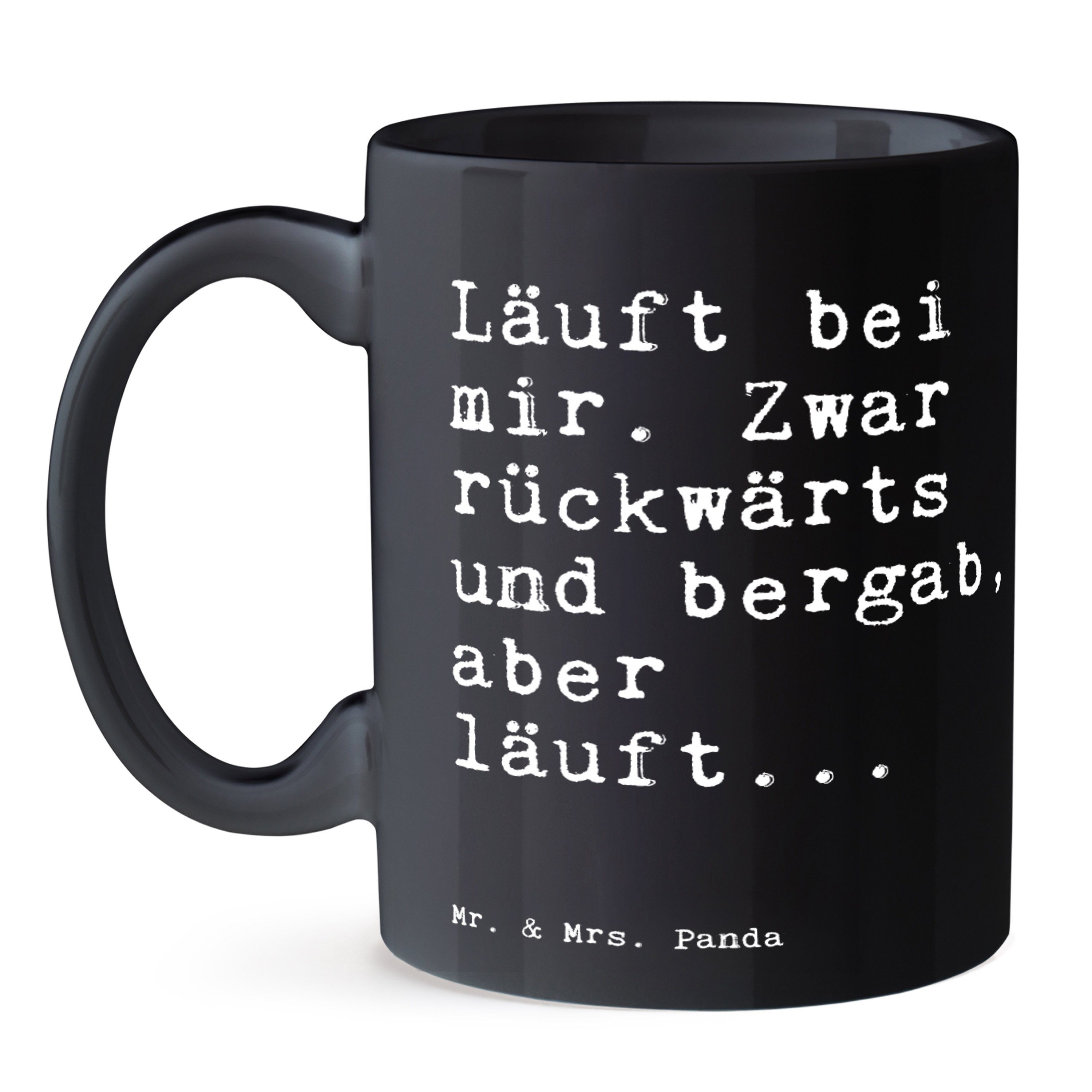 & mir. Schwarz Lustig, Mr. - Mrs. - Keramik Tee, Panda Geschenk, Frü, Läuft Tasse bei Schwarz Zwar... Becher,