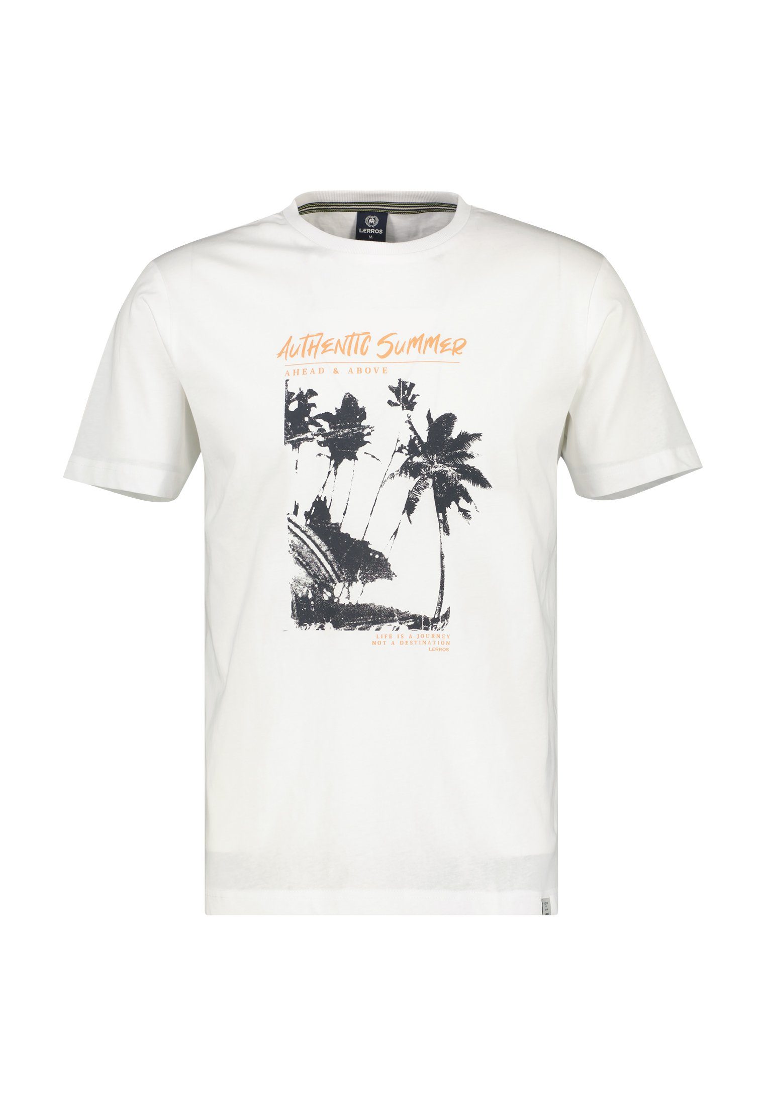LERROS T-Shirt LERROS T-Shirt mit Frontprint WHITE